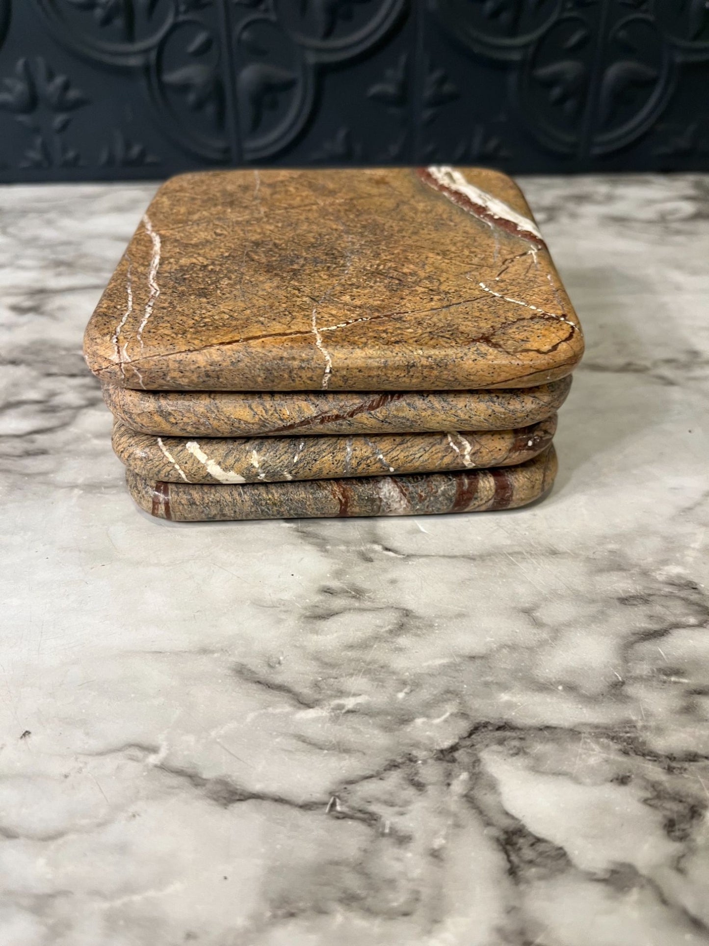 Stone coasters x4
