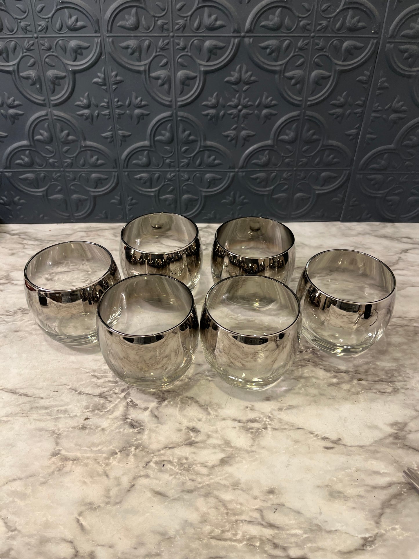 Vintage Dorthy Thorpe Style Ombre Lowball glass set of 6