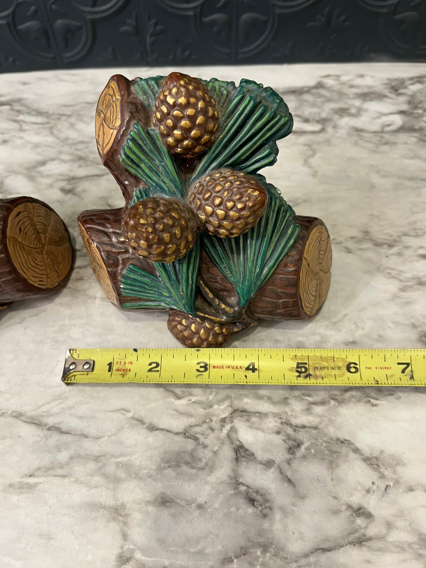 Pinecone Bookend Set of 2