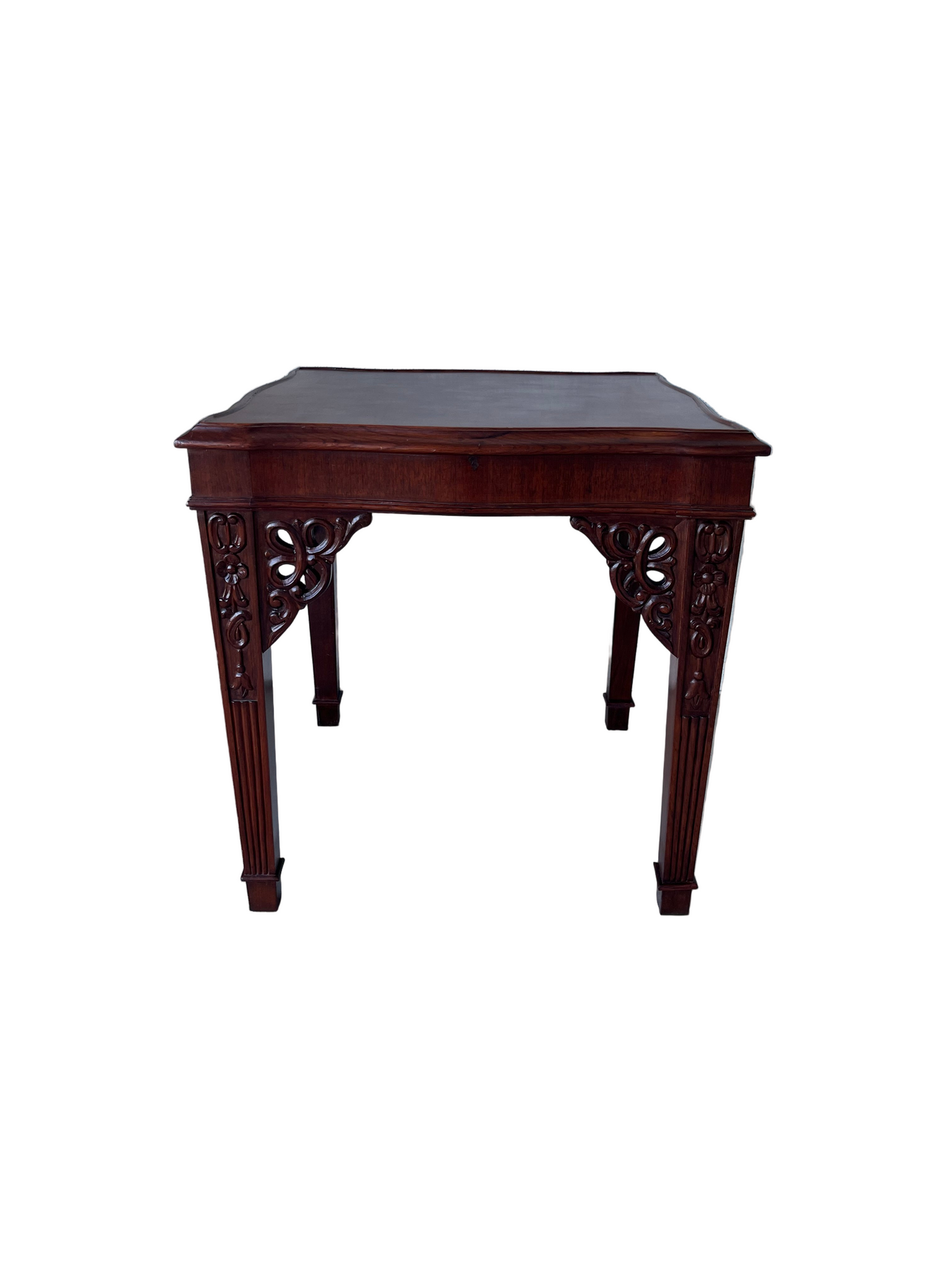 Chinese Chippendale Style Carved Side Table