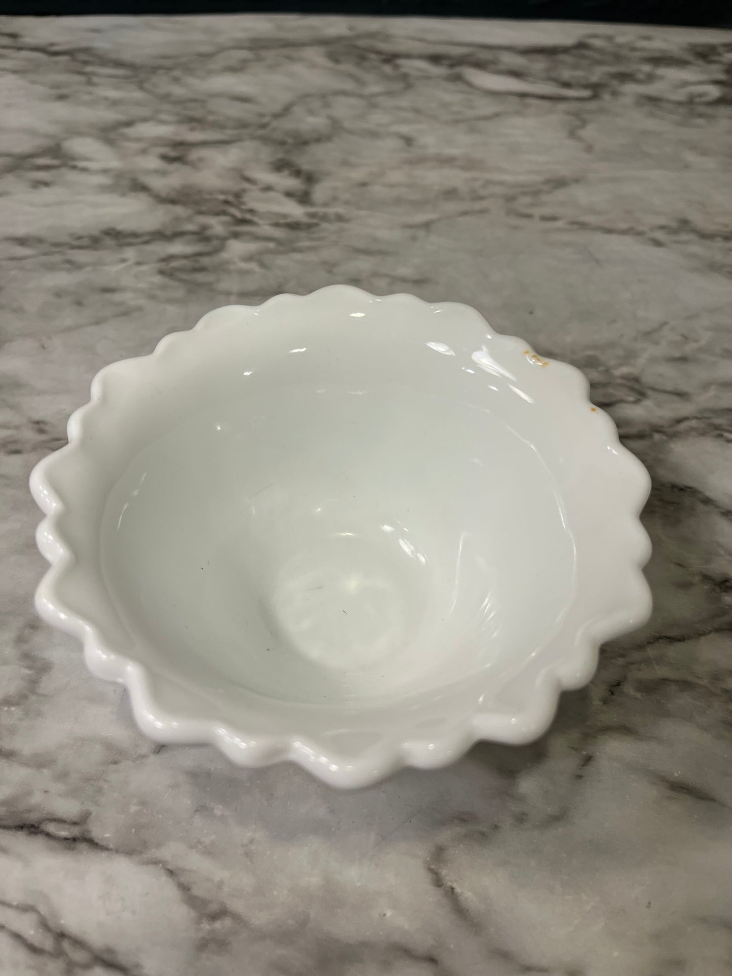 Indiana Milk Glass Leaf Bowl