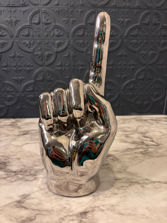 Silver Colored Finger Ceramic