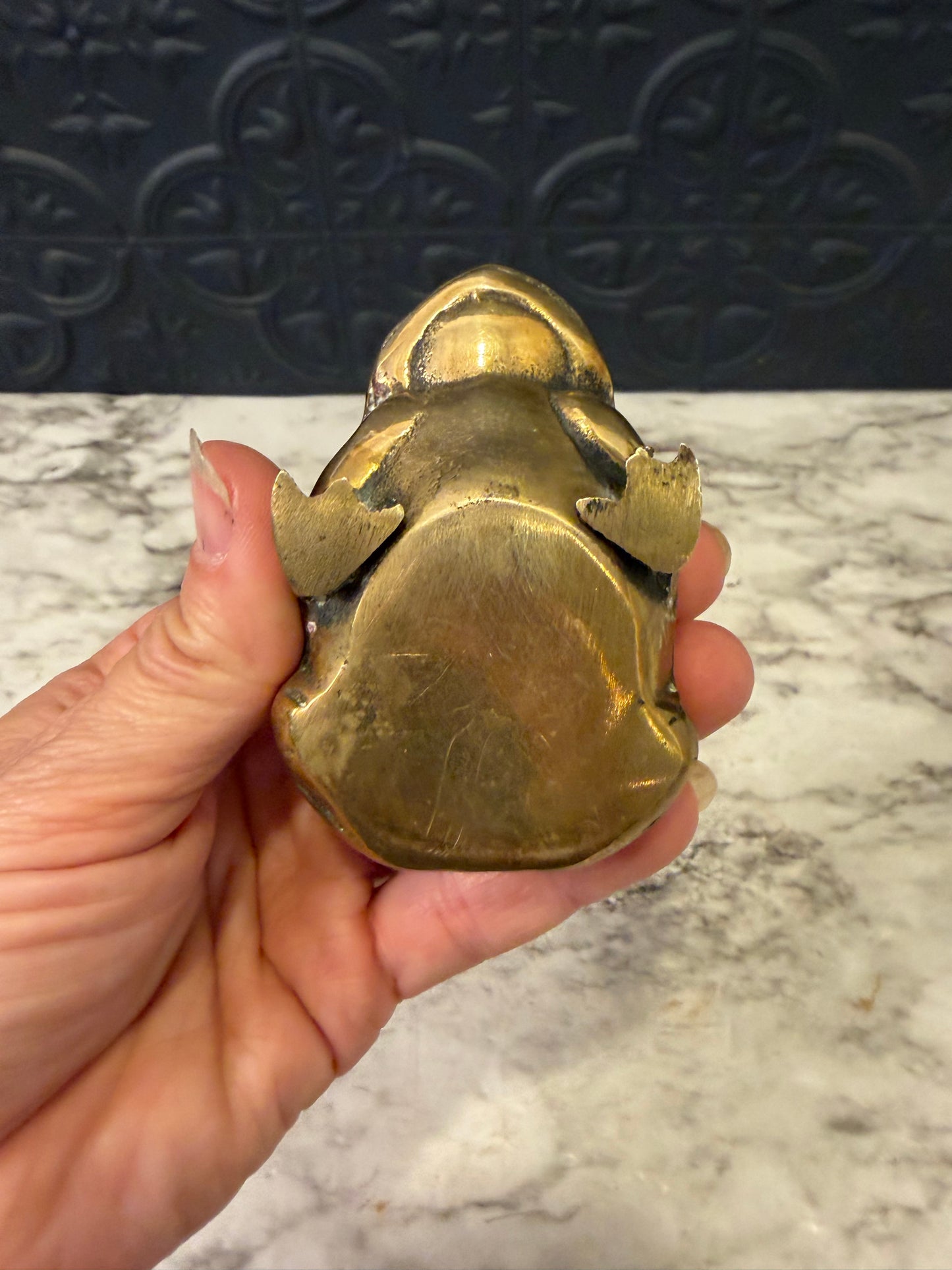 Small Brass Frog