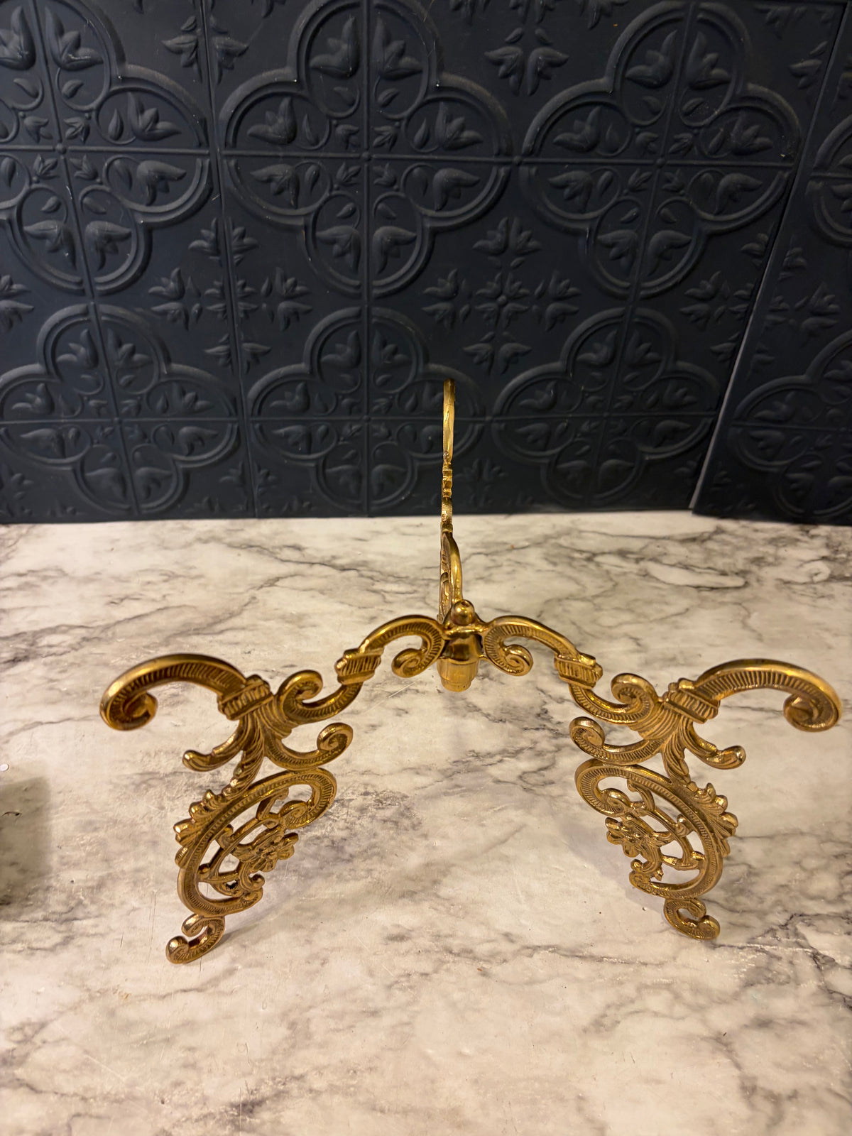 Ornate Brass three Leg Plant Stand