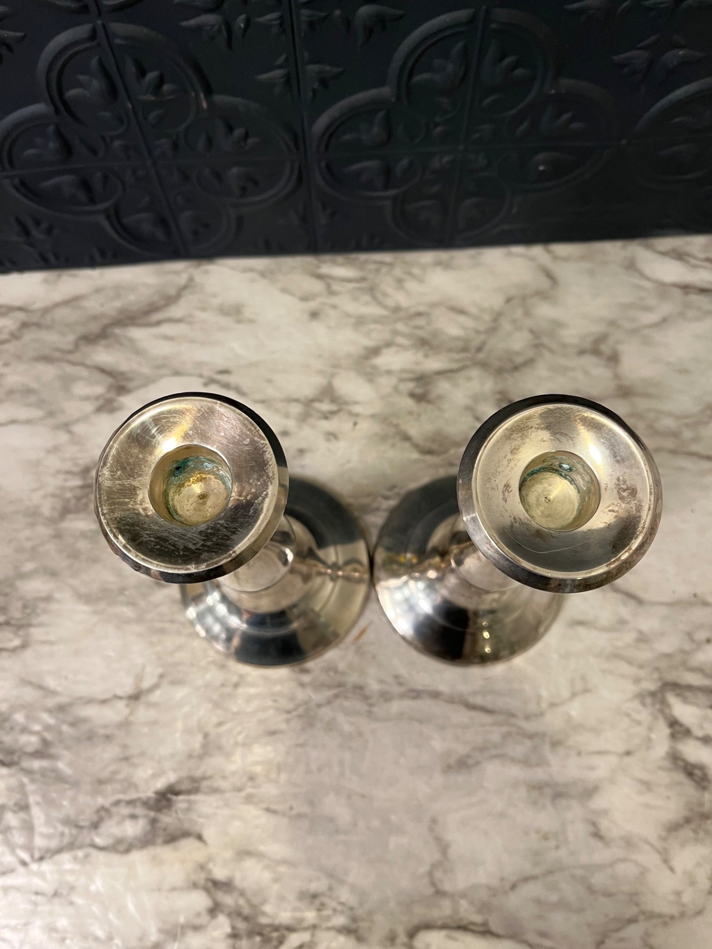 Silver Candle holders x 2