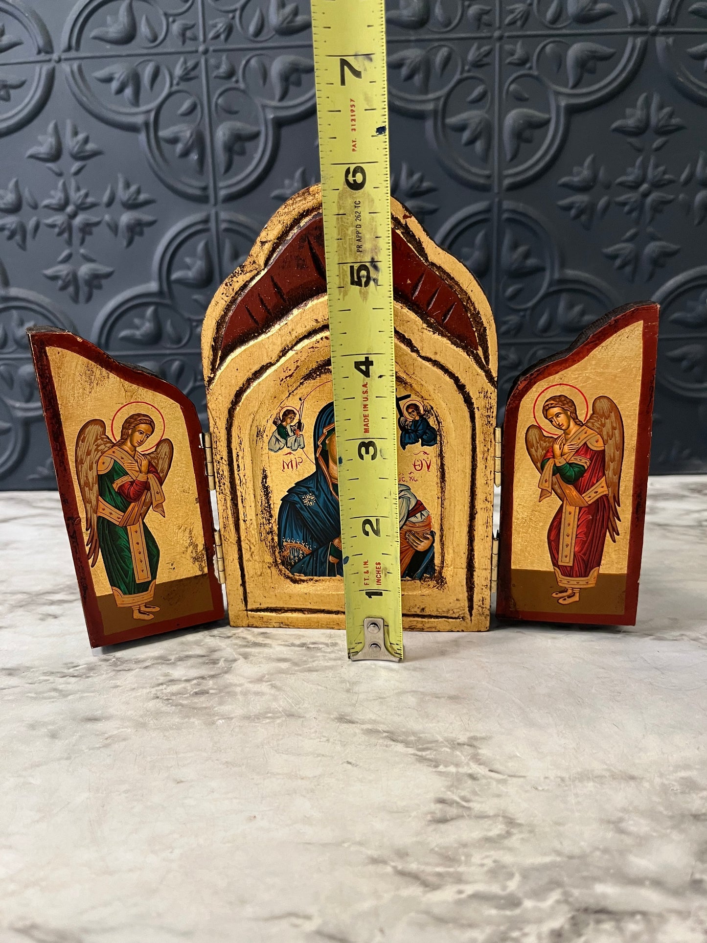 Wooden Triptic Lady of Perpetual Help