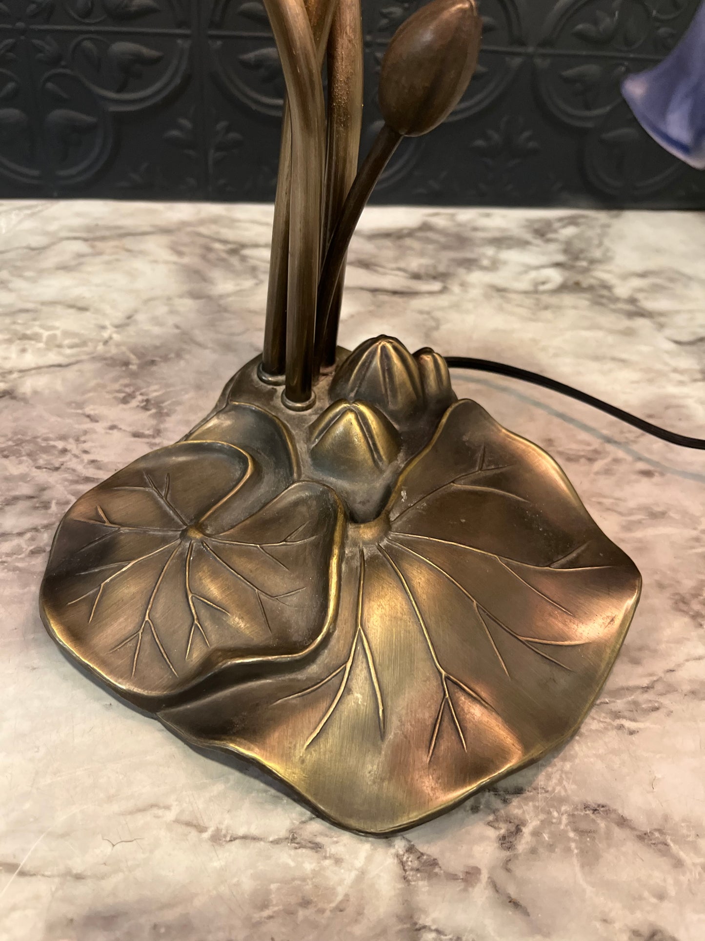 Purple Lilypad Lamp with 3 lights