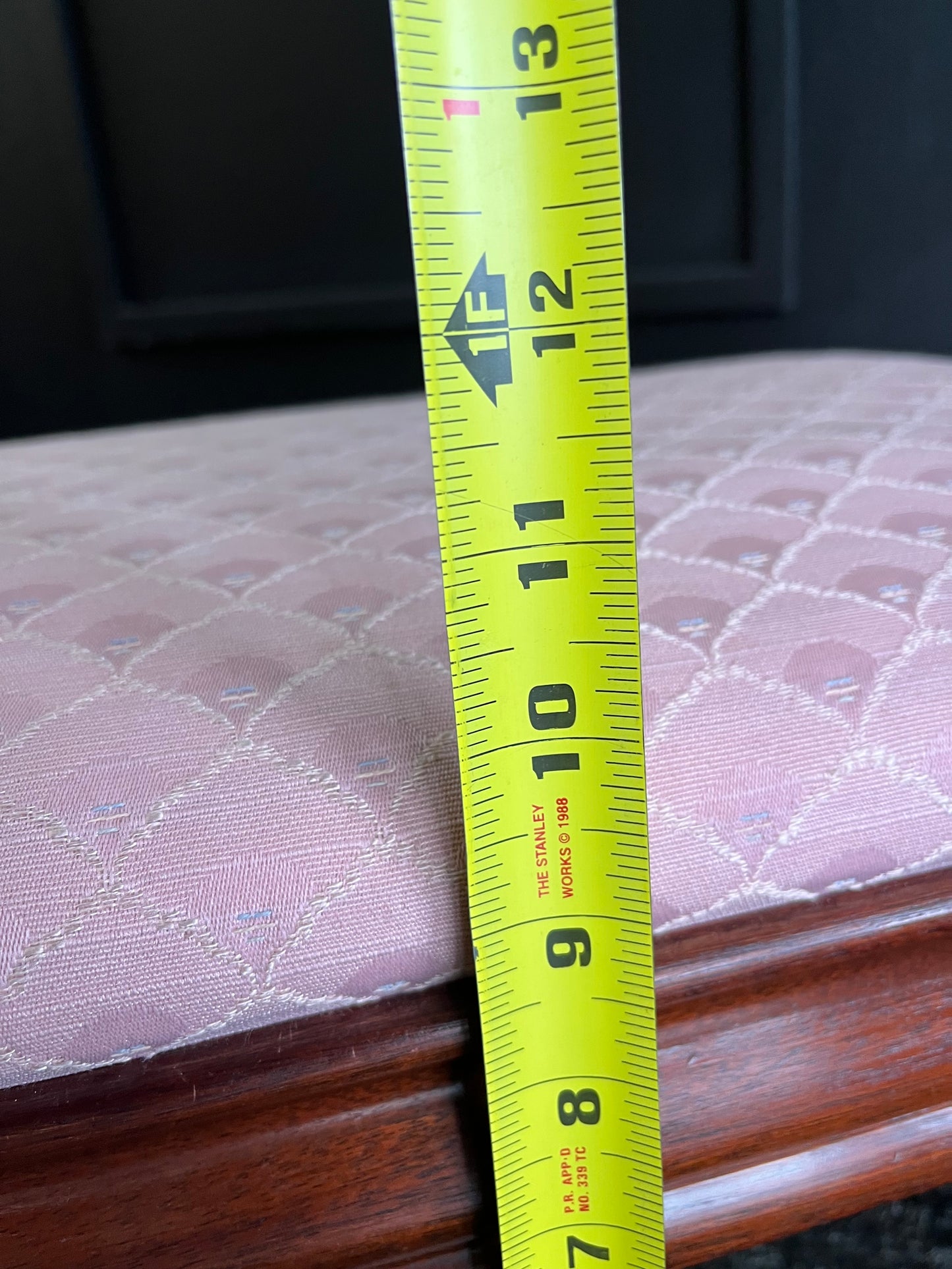 Pink Fabric Foot Stool