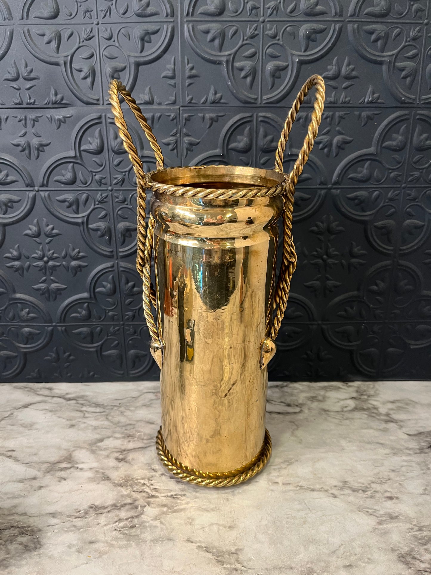 Gatco Brass Vase with Handles