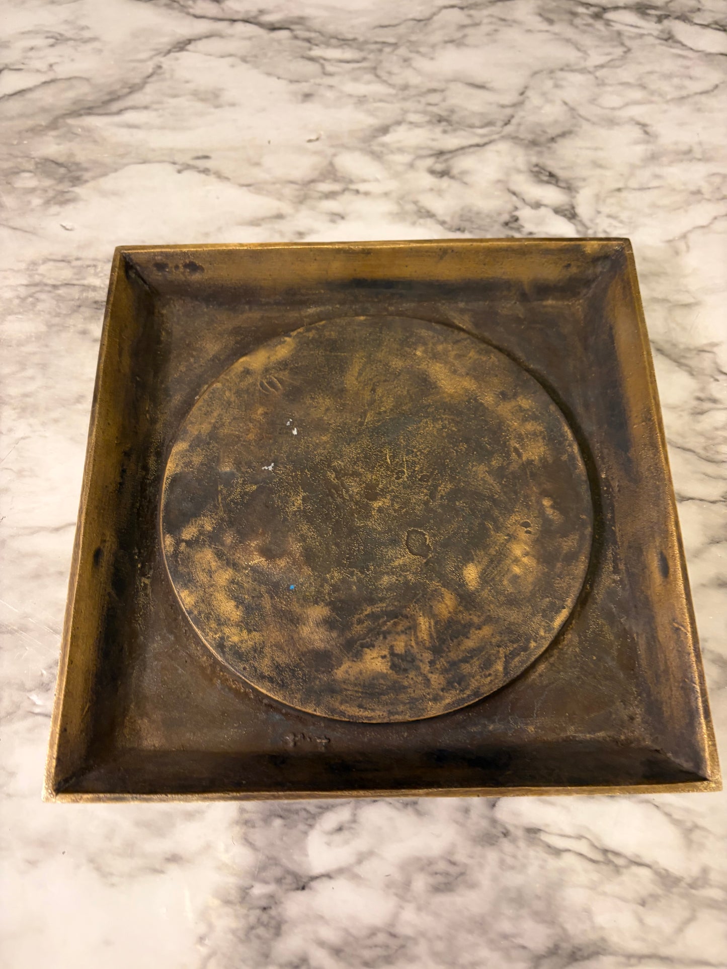 Square Brass Pedestal 7"