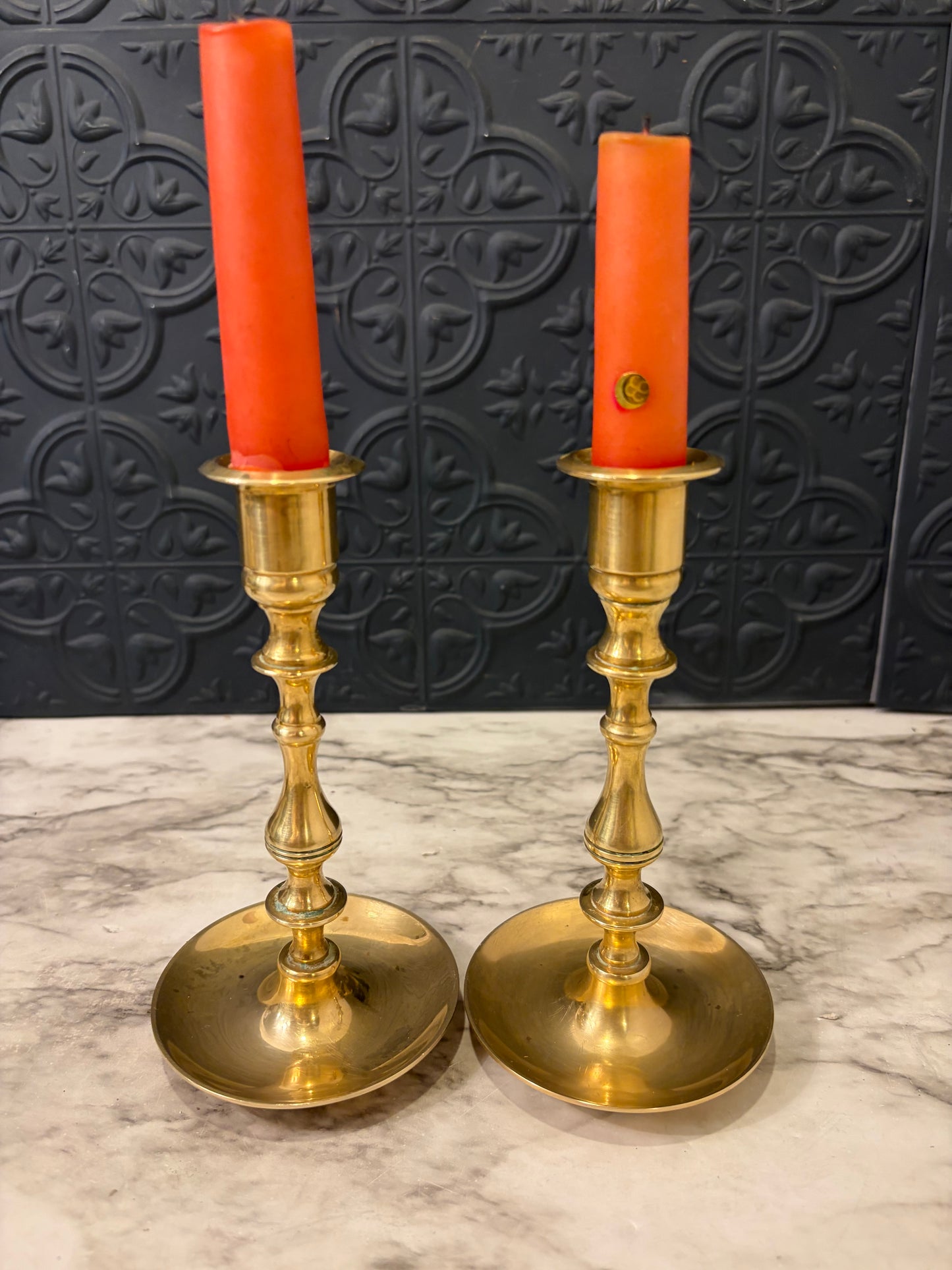 6.75" Set of Brass Candlesticks