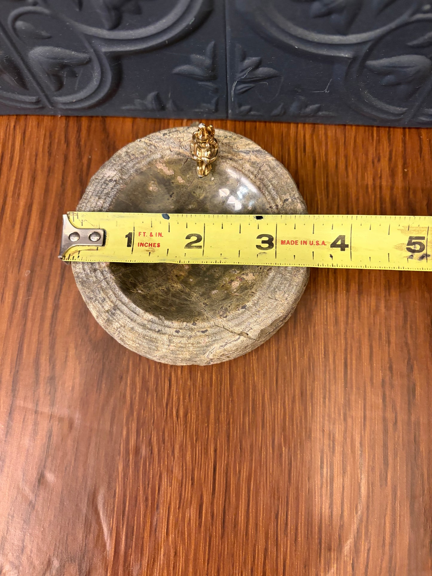 Petrified Stone Dish with Elf