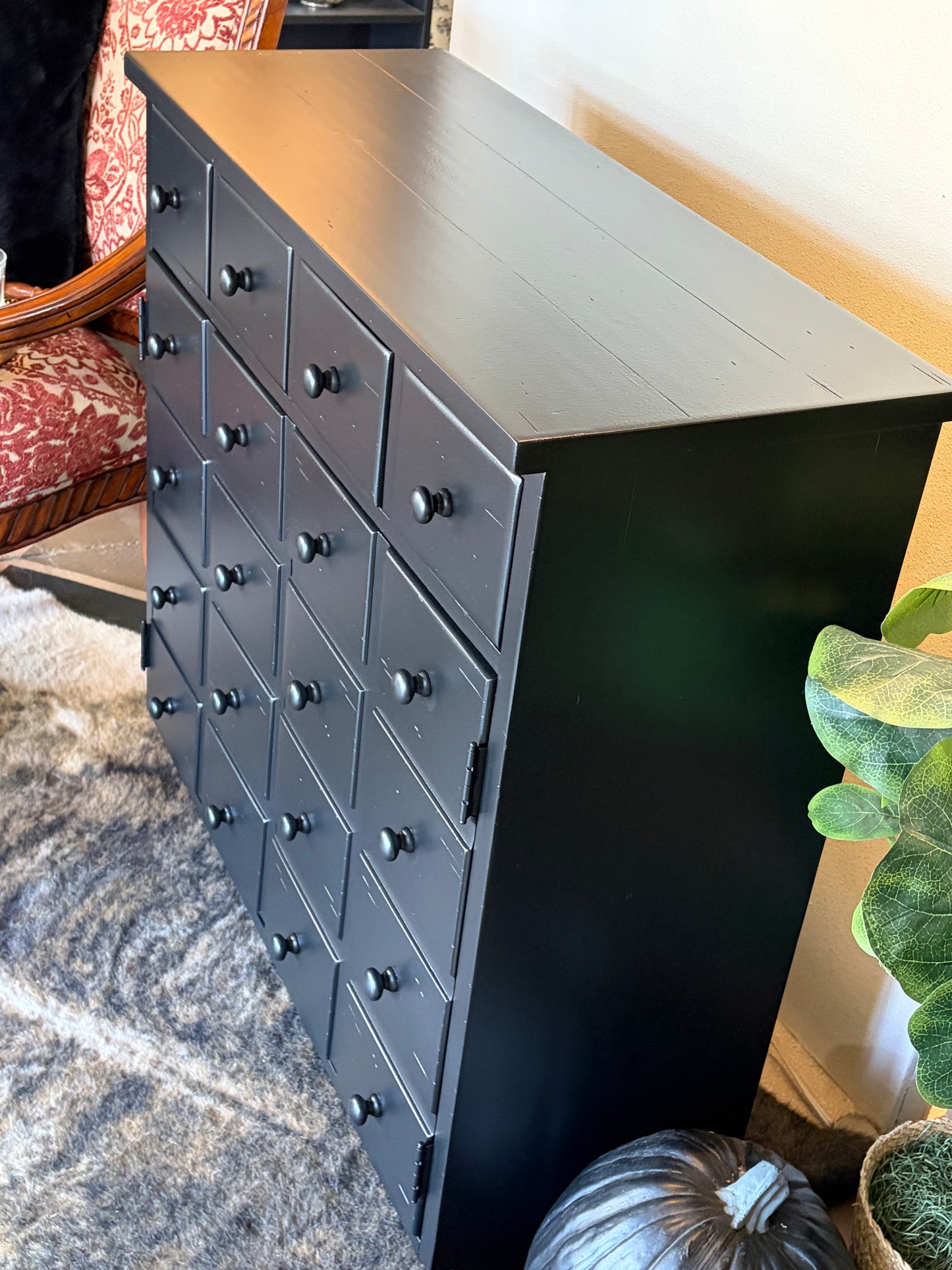 Apothecary Cabinet Painted black