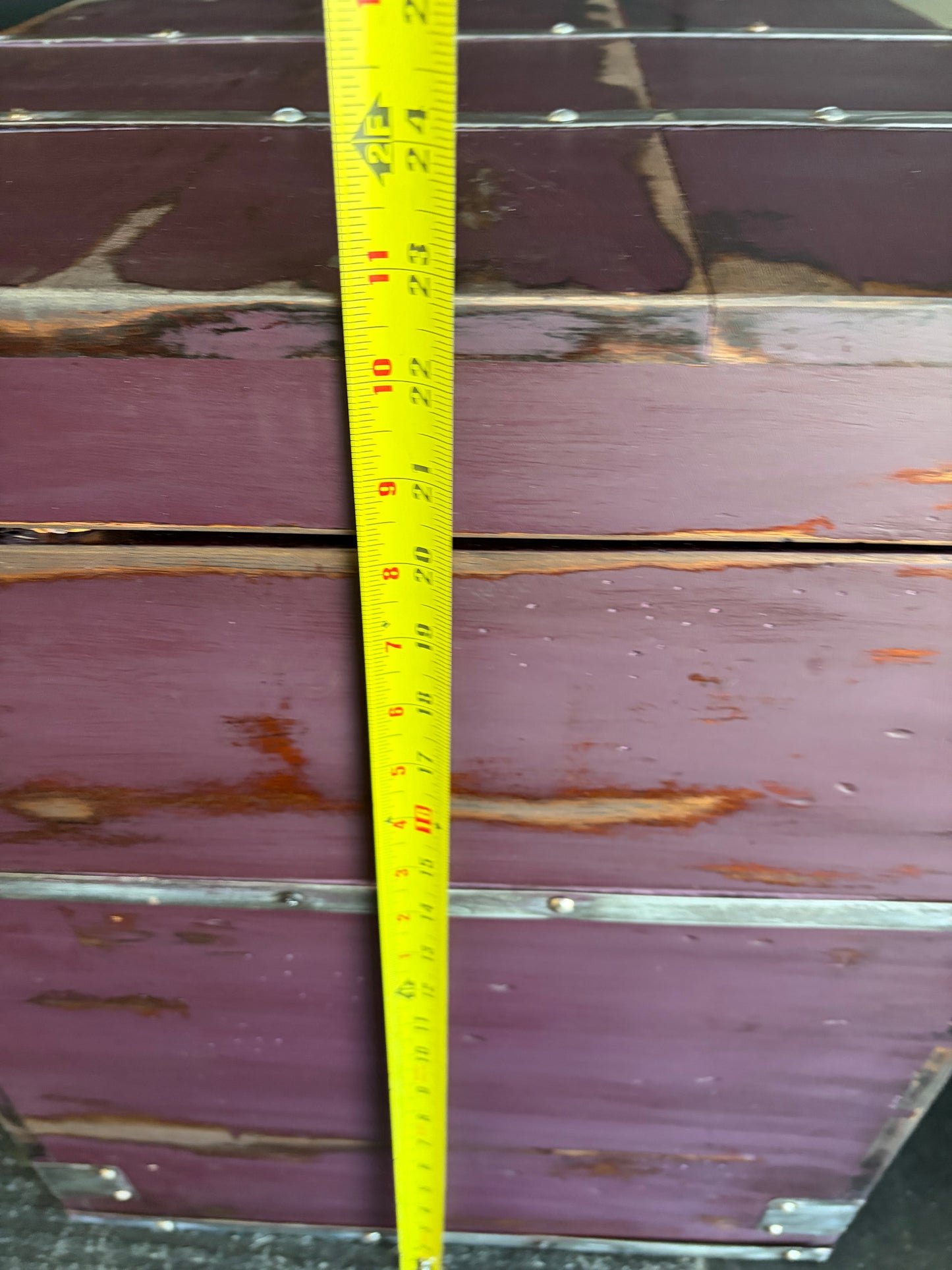 Small Distressed Purple Chest