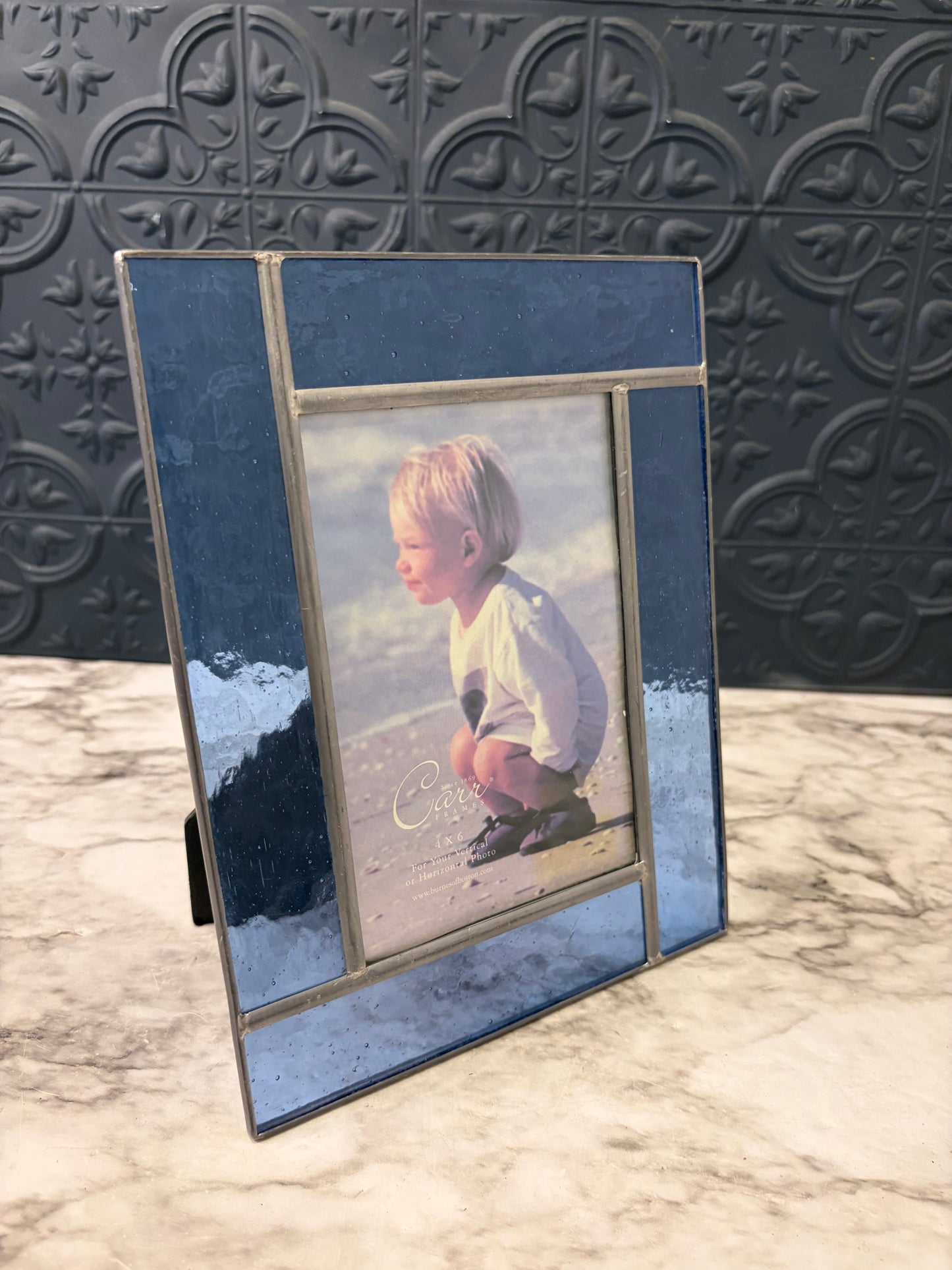 Blue Stained Glass Frame