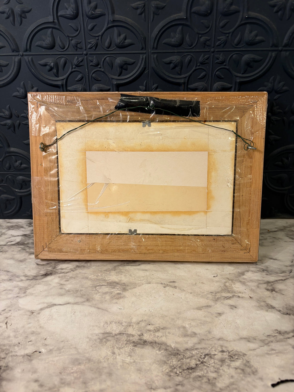 Blue Garlic Print in Gold Frame