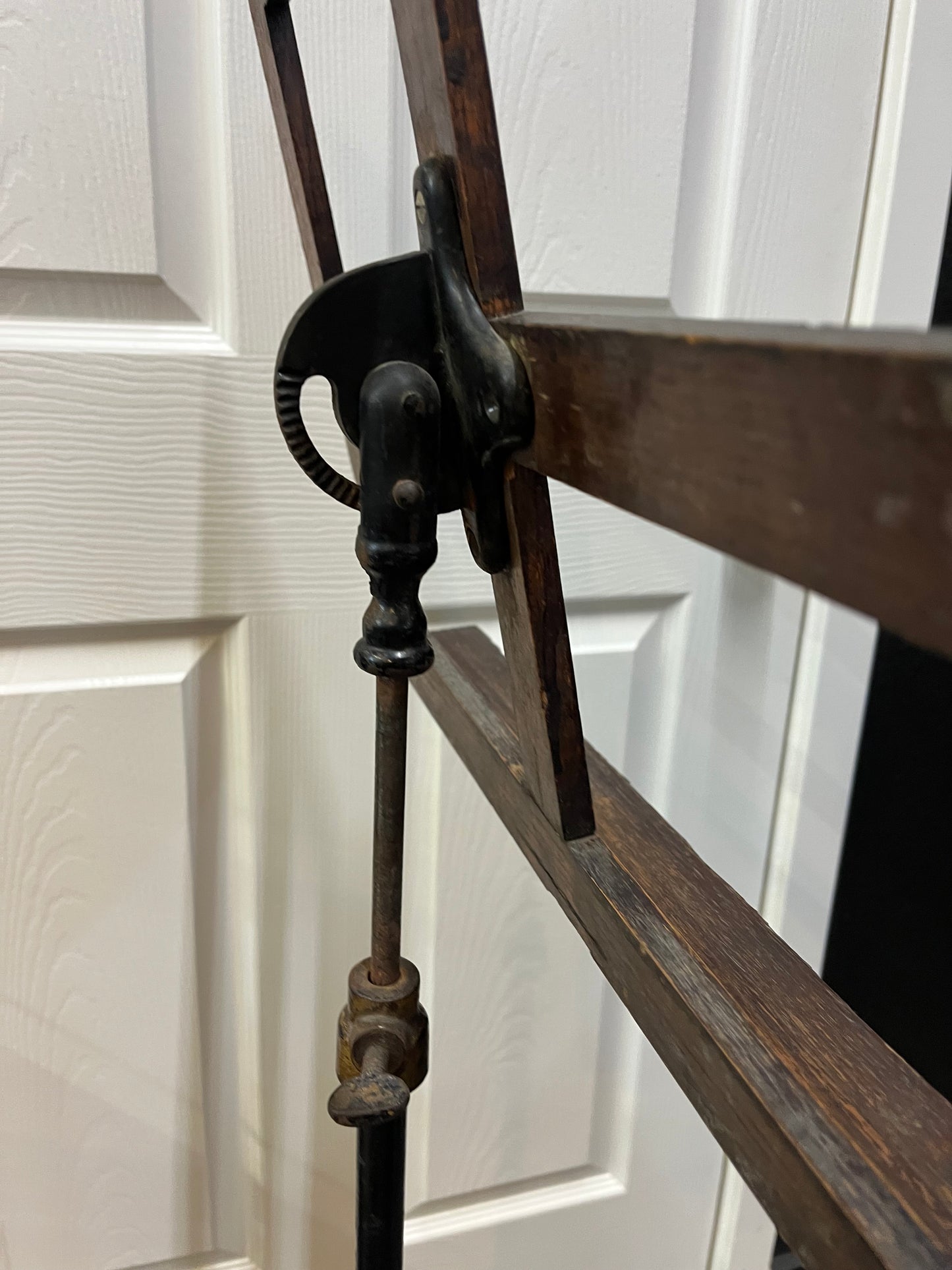 Antique Music Stand With Cast Iron Base