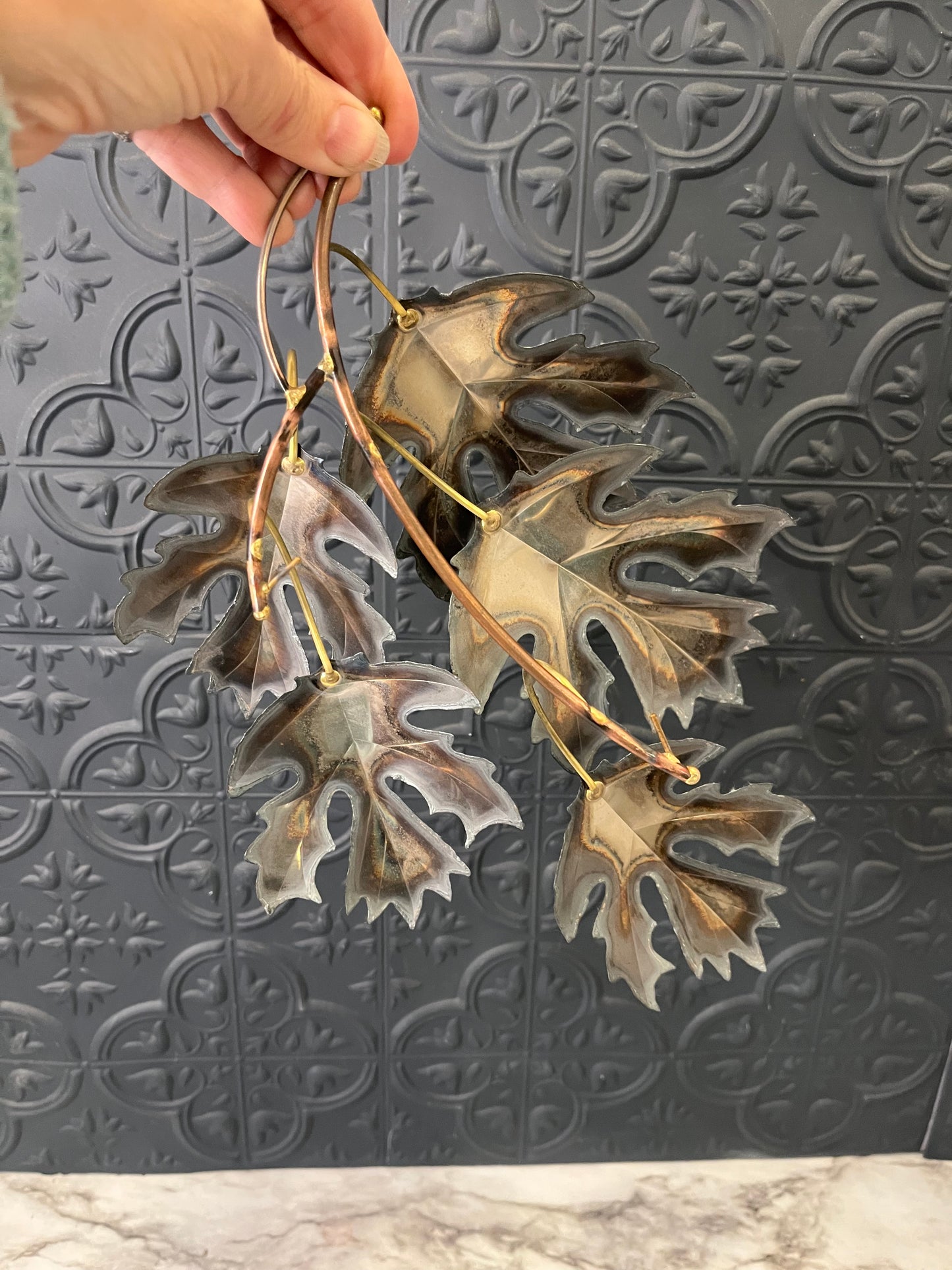 Oak Leaf Metal Wall Hanging