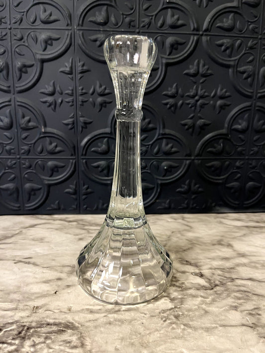 Crystal Glass candle holder with  Bell shaped Base