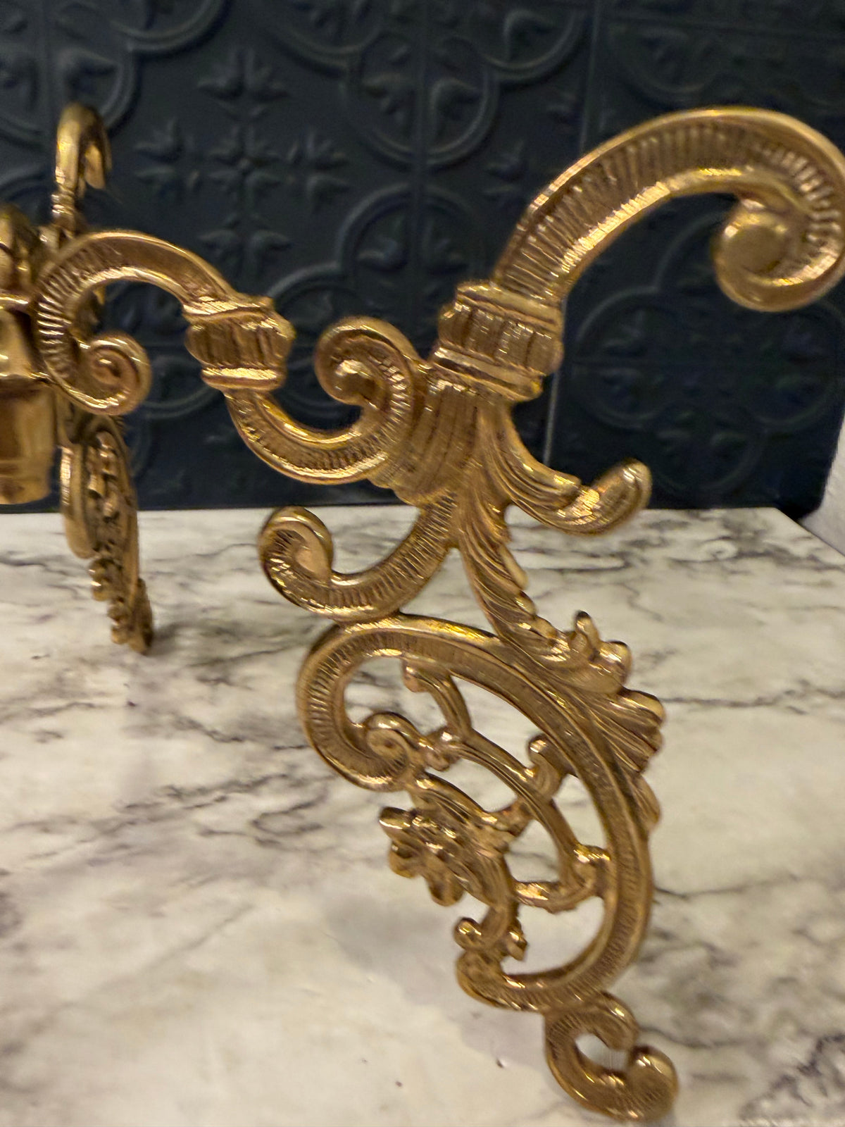 Ornate Brass three Leg Plant Stand