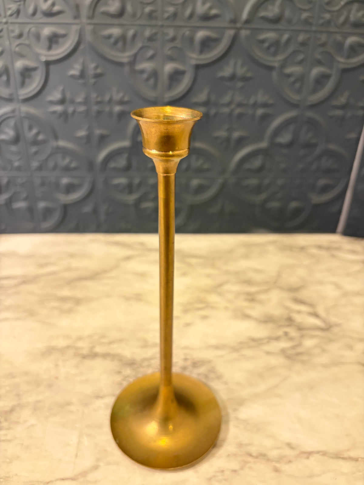 7.75" Skinny Brass Candle holder