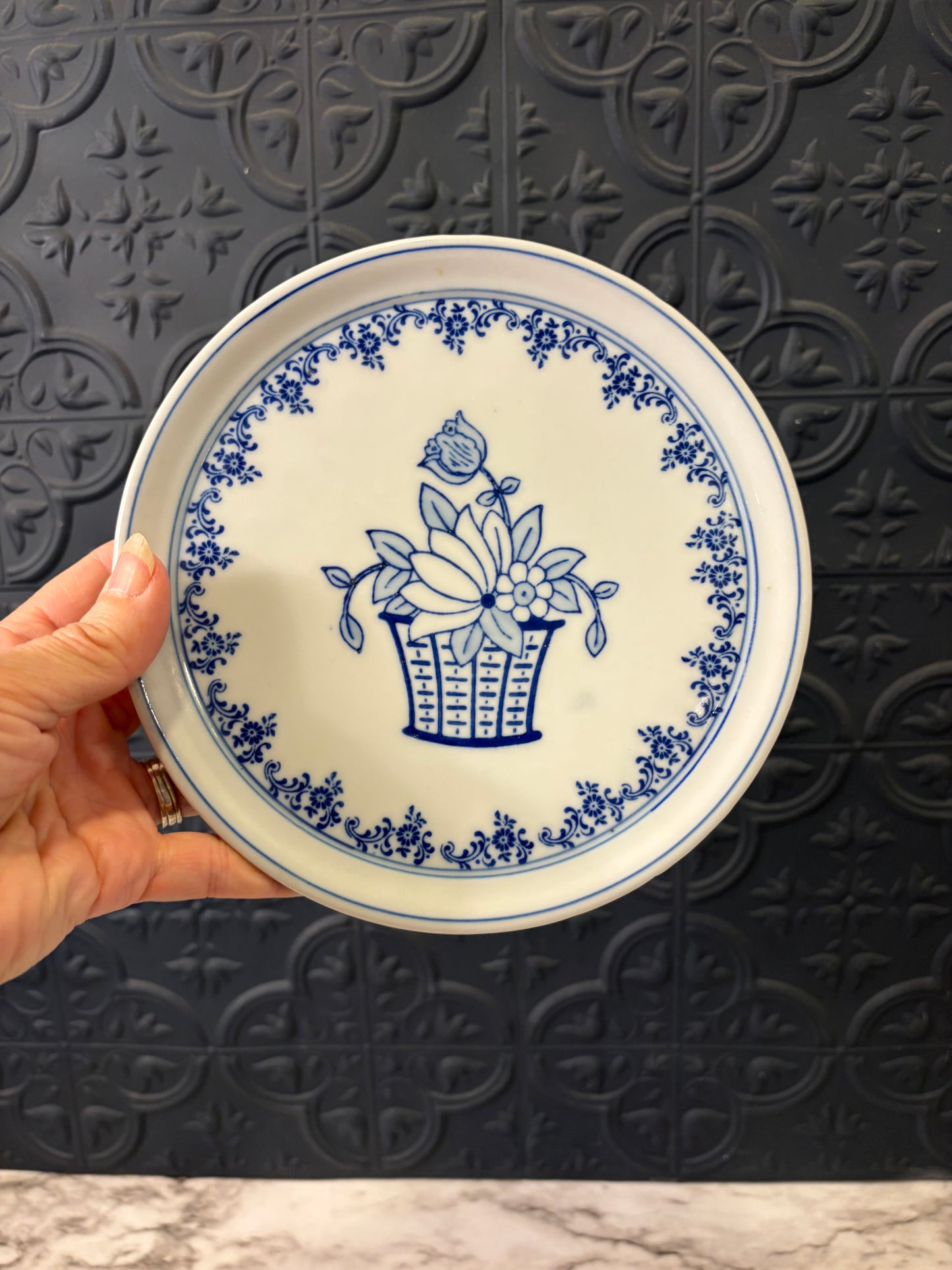 Bavaria Blue and White Teapot Trivet