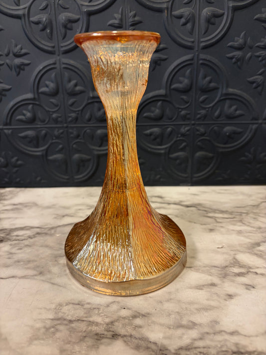 Marigold Canival Glass Candle Holder Janette