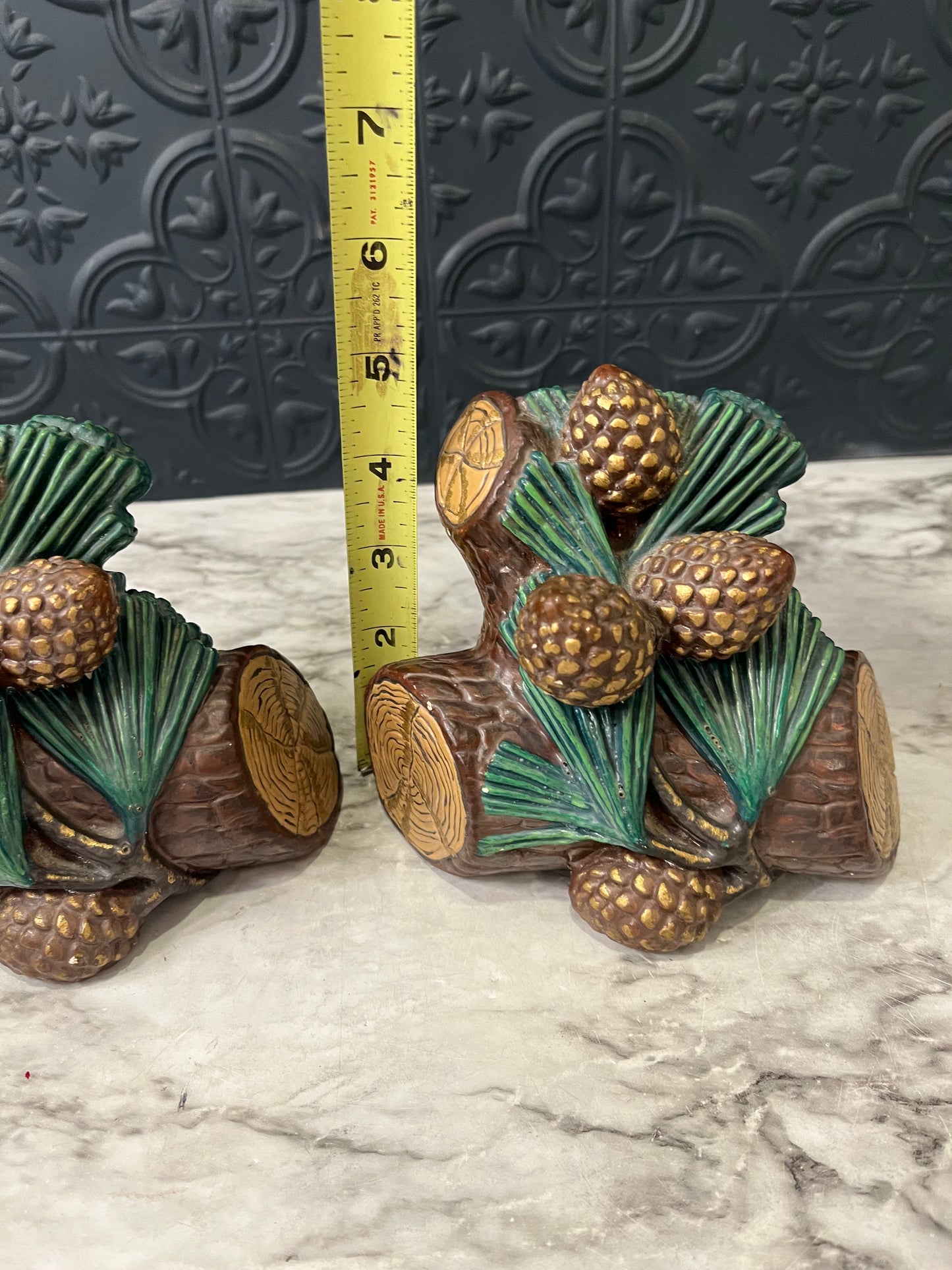 Pinecone Bookend Set of 2