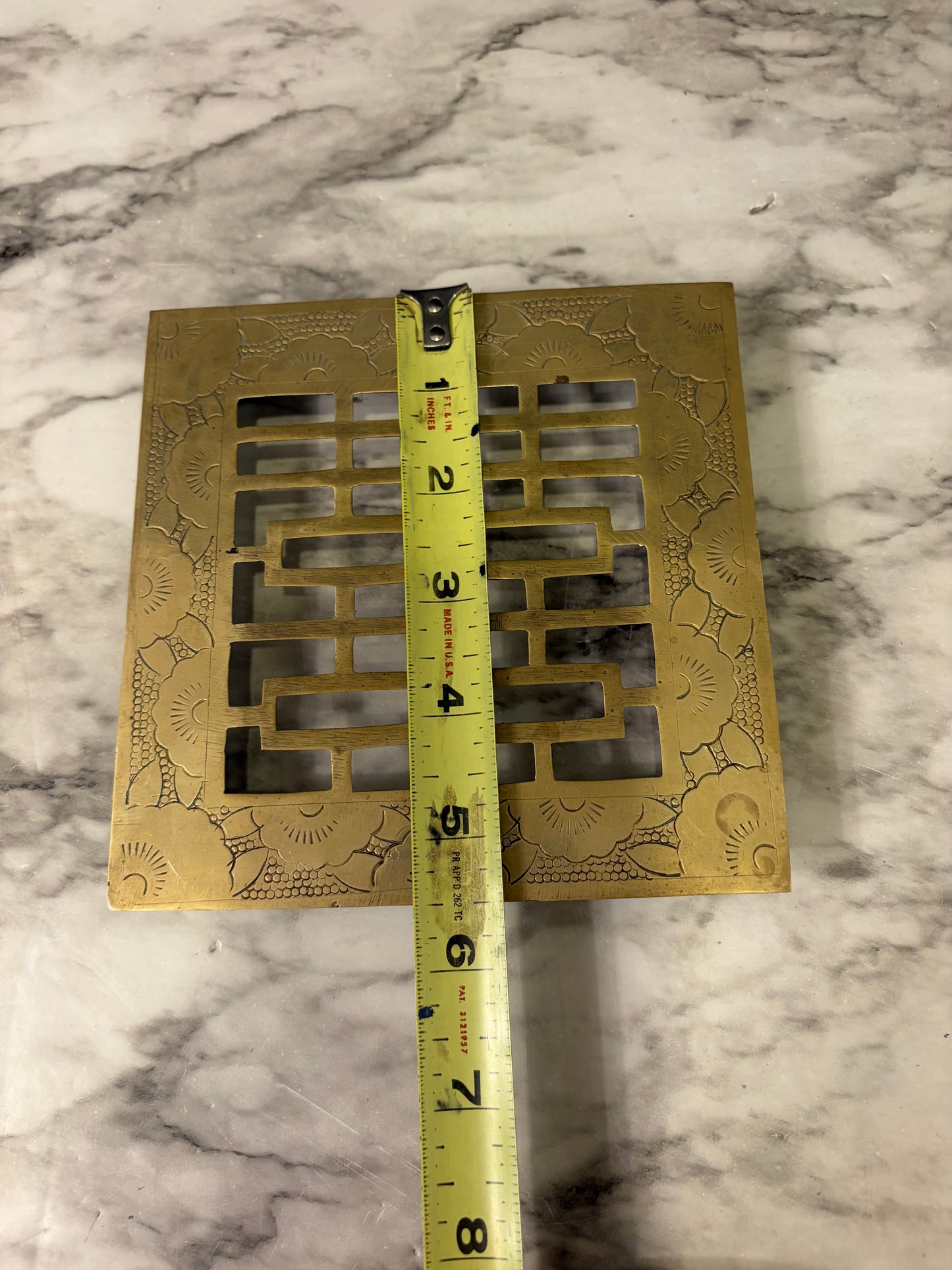 Square Brass Trivet from Japan