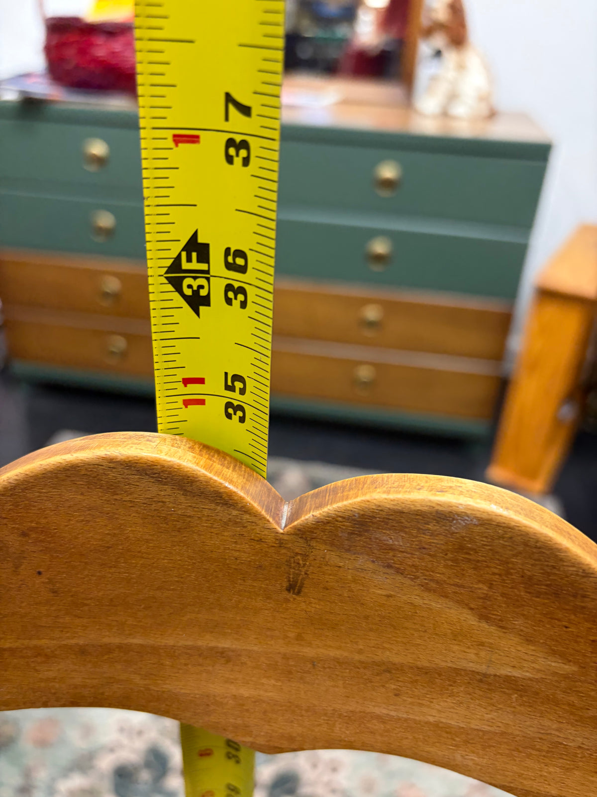 Small Ladder Back Wood Chair with Woven Seat