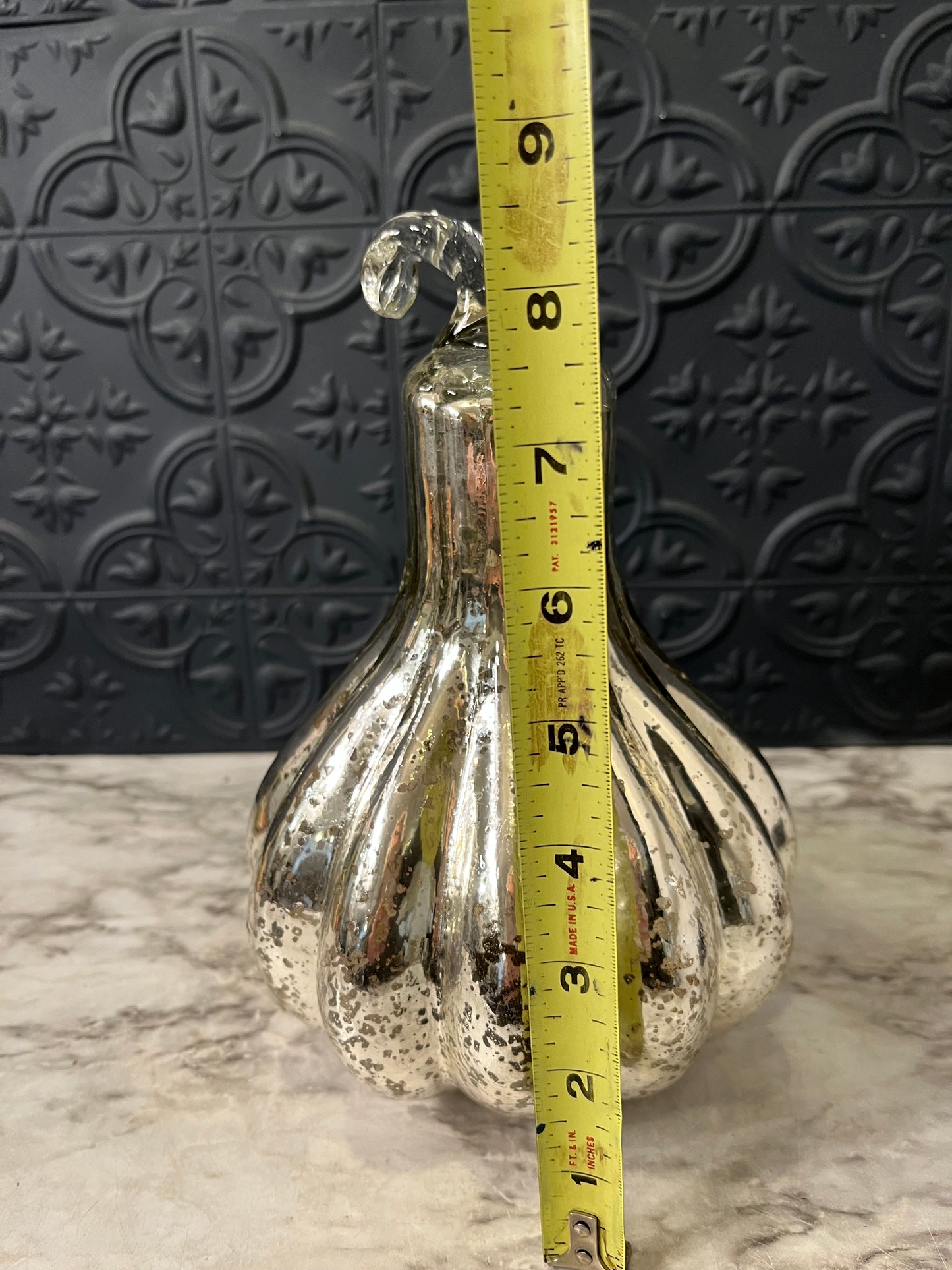 Mercury Glass Gourd shape pumpkin