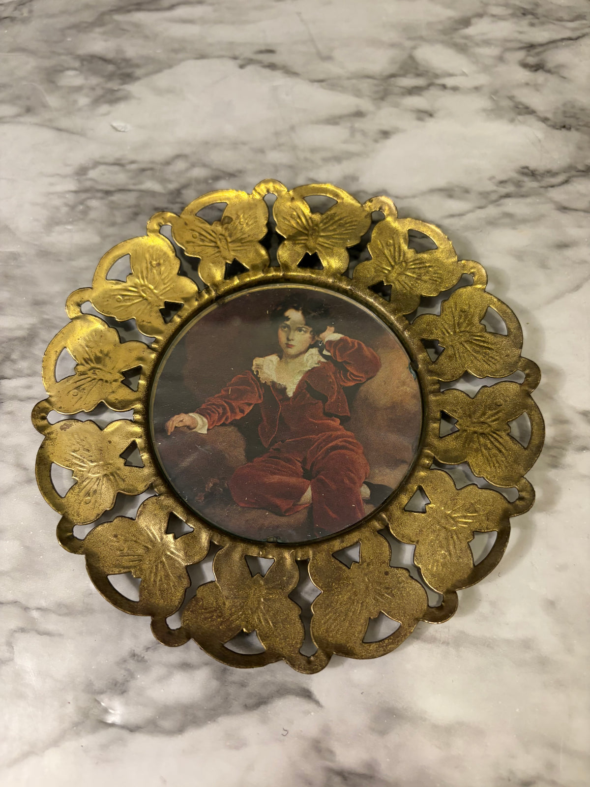 Brass Butterfly Frame Red Boy