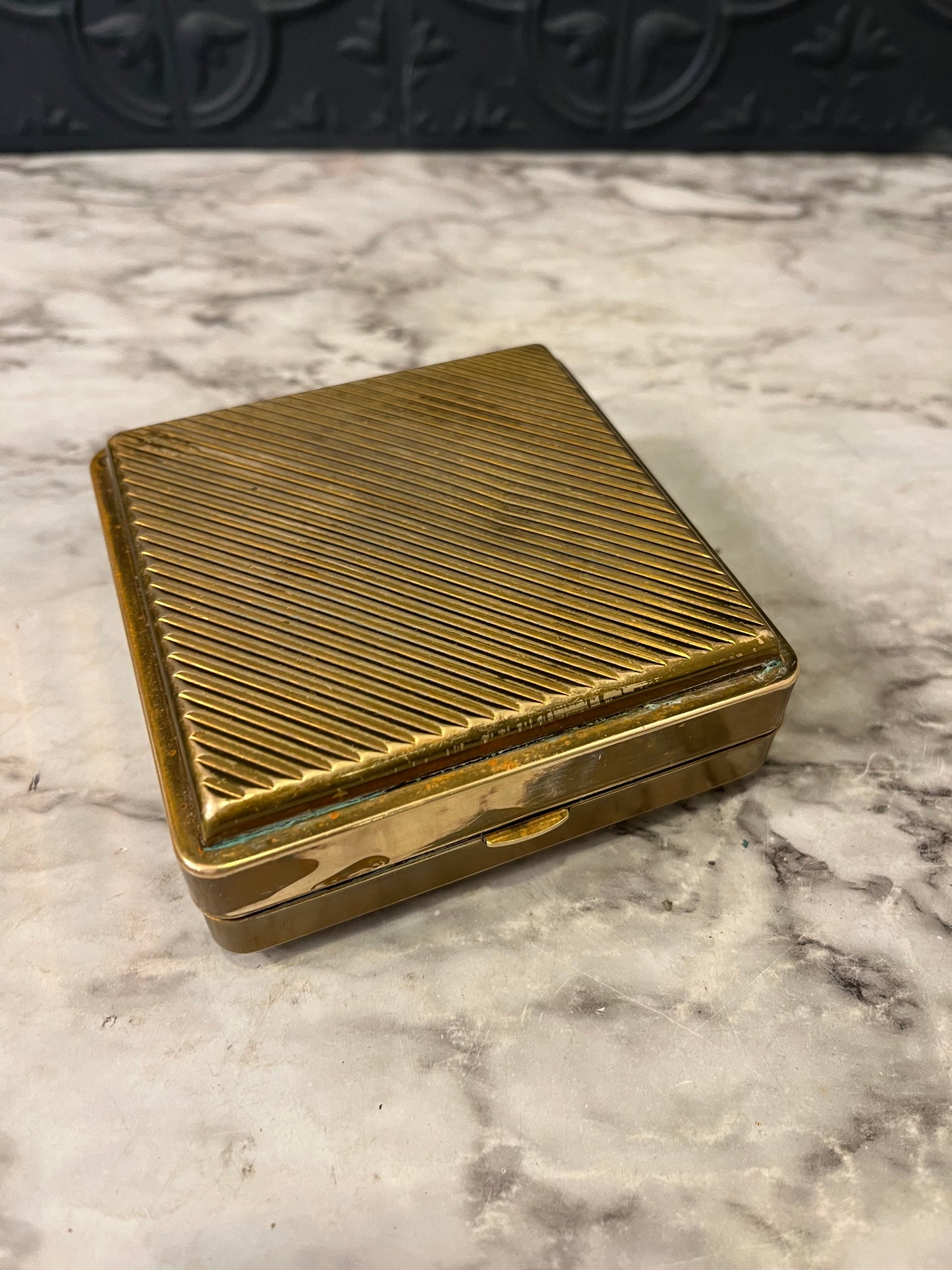Square Brass Folding compact