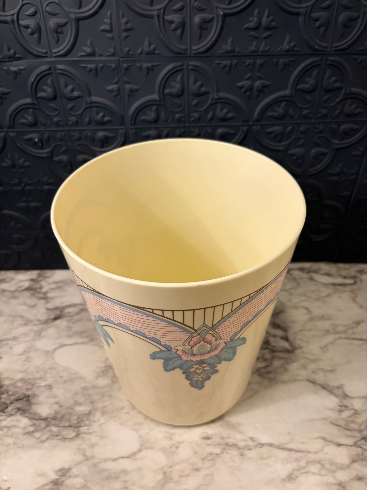Vintage Pastel Waste Basket