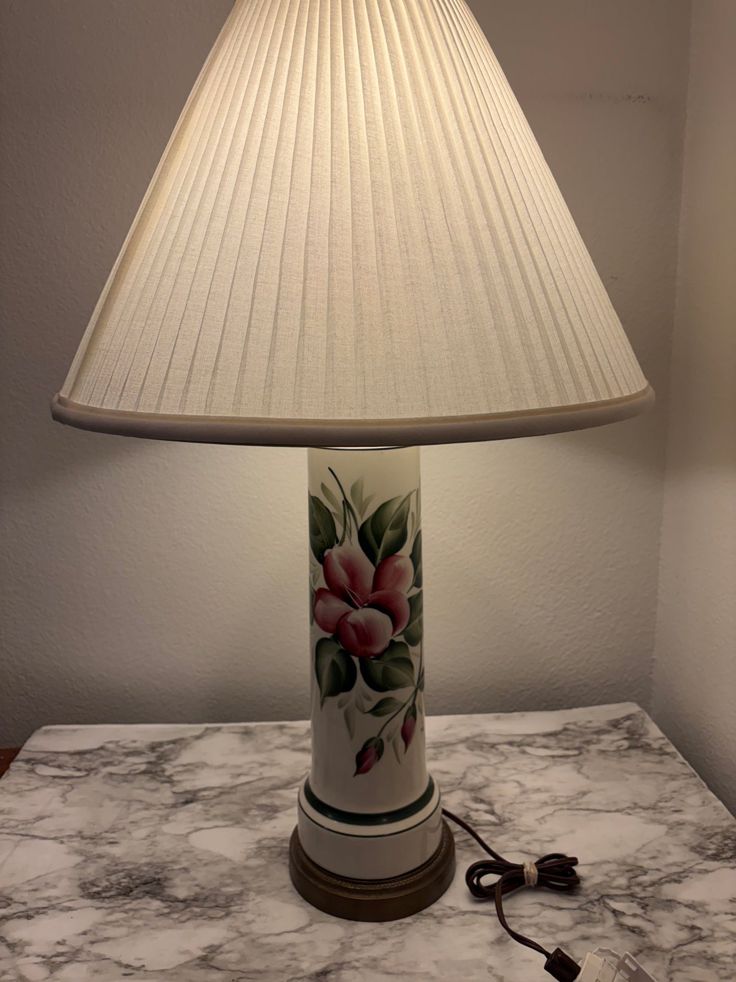 Porcelain Floral Lamp Base