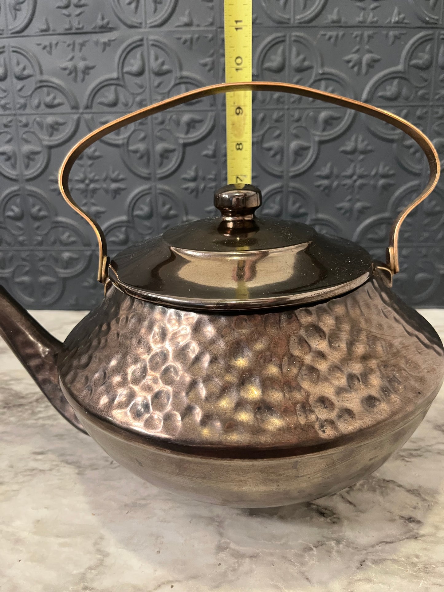 Bronze Hammered Mcoy Teapot