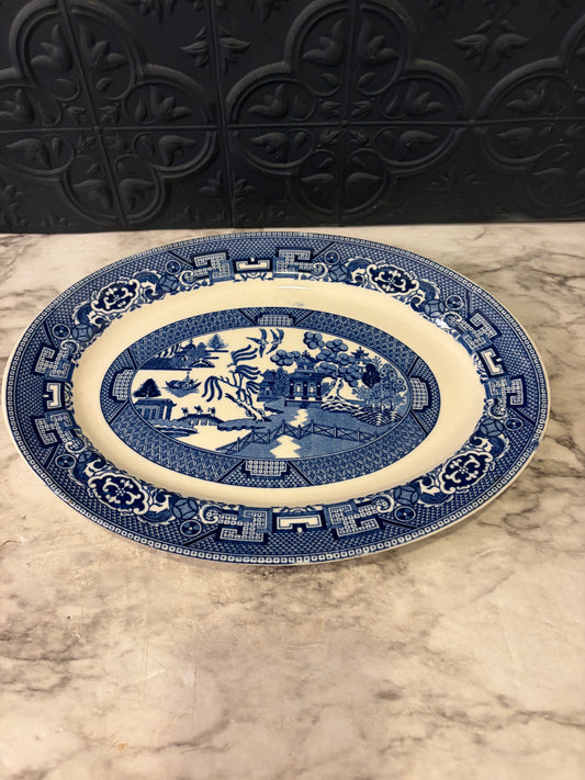 Blue and White Japanese Plate Small