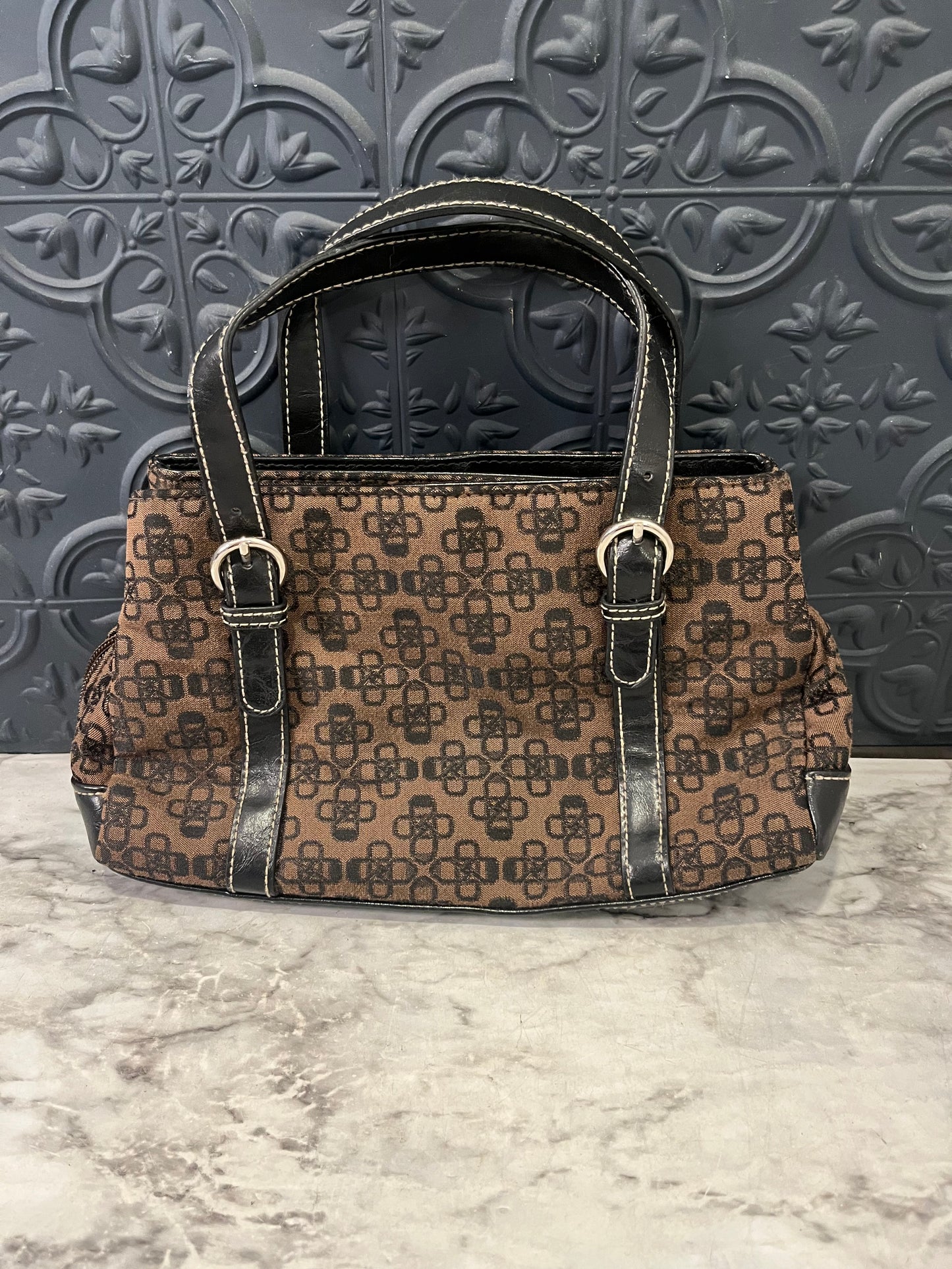 Croft and Barrow Tan and Black Handbag