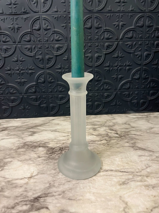 Satin Glass Candle Holder