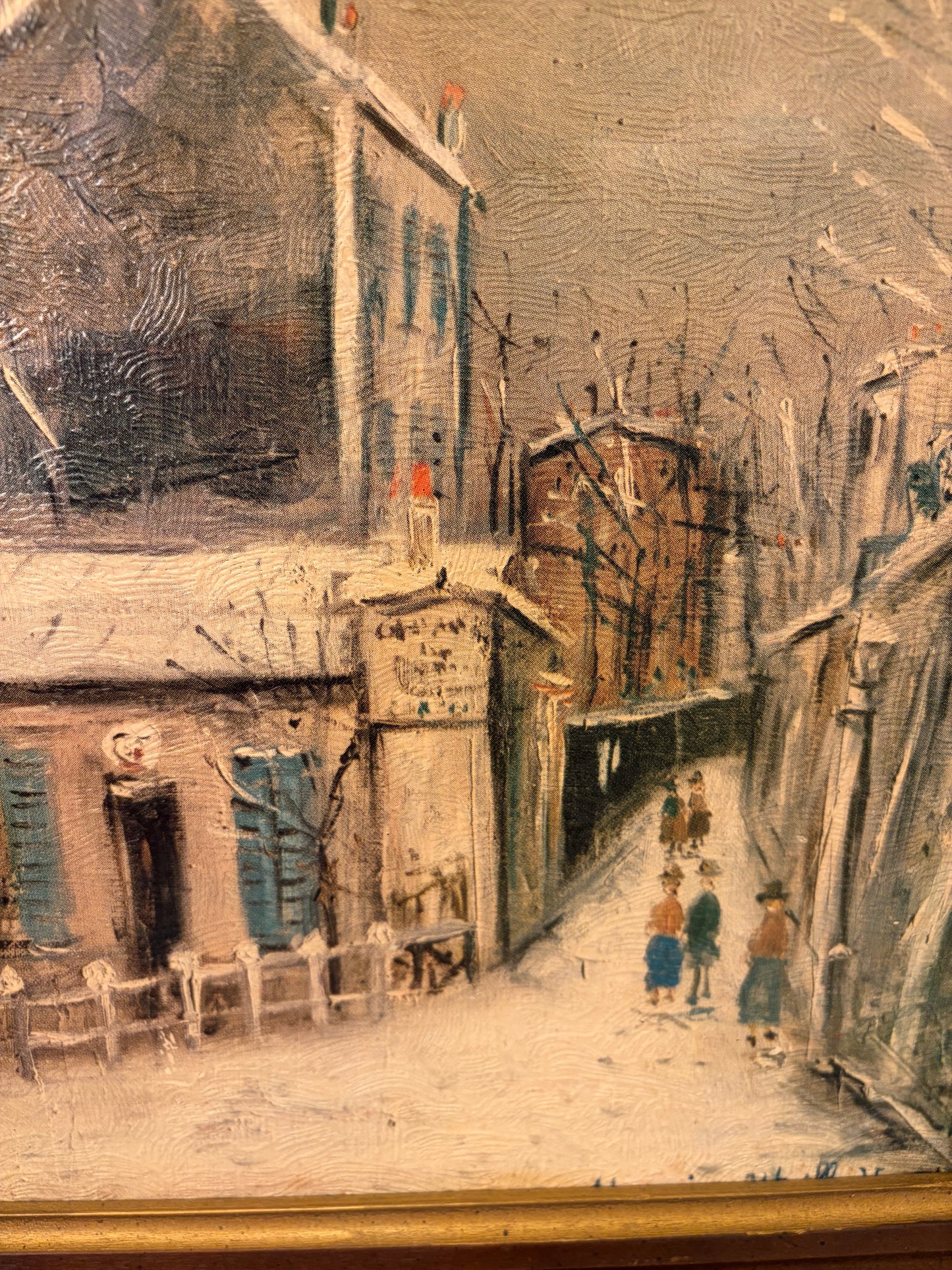 Print of Town Street on Textured Board