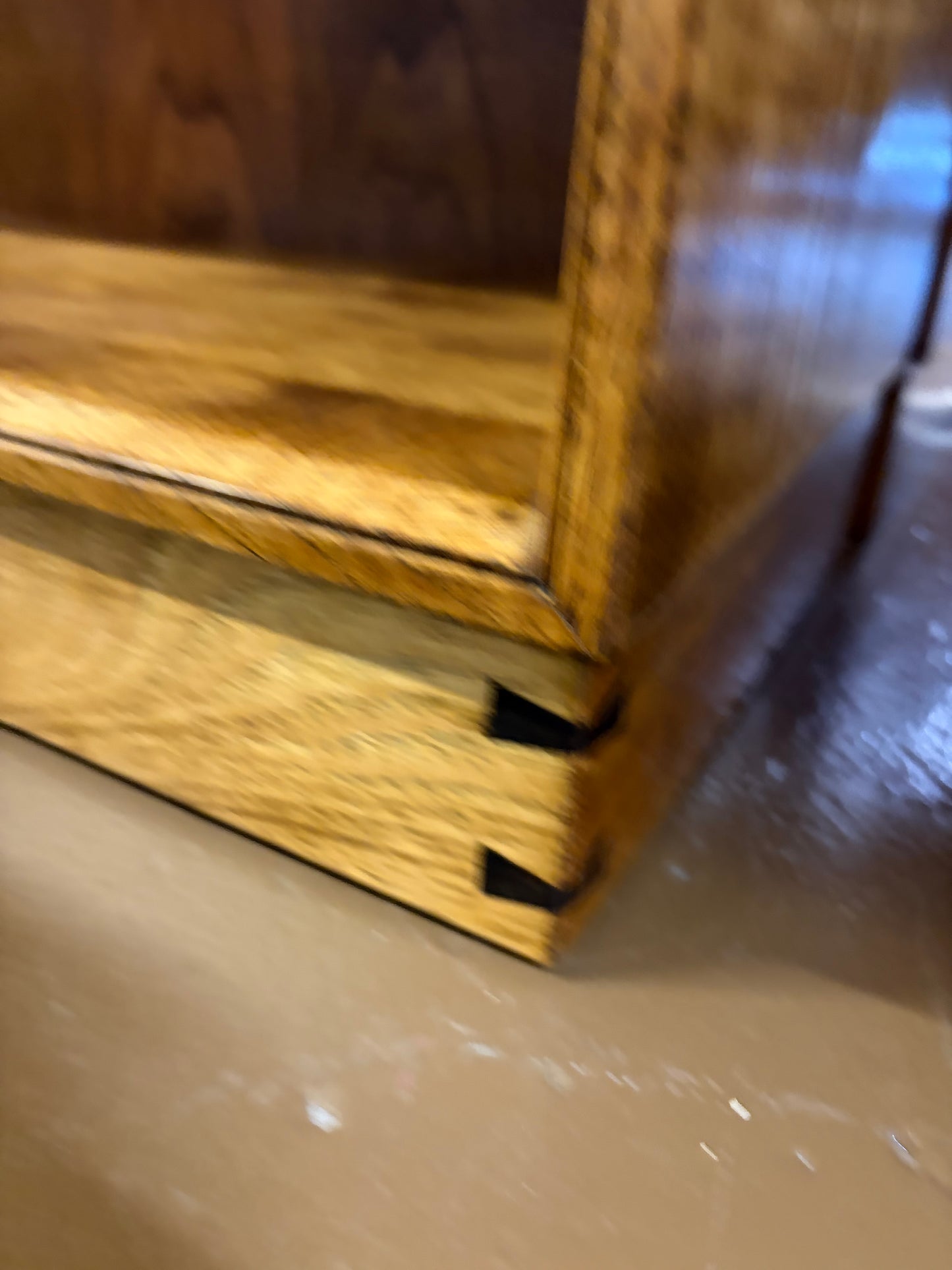 Custom Hand Made Pecan and Ebony Bookshelf