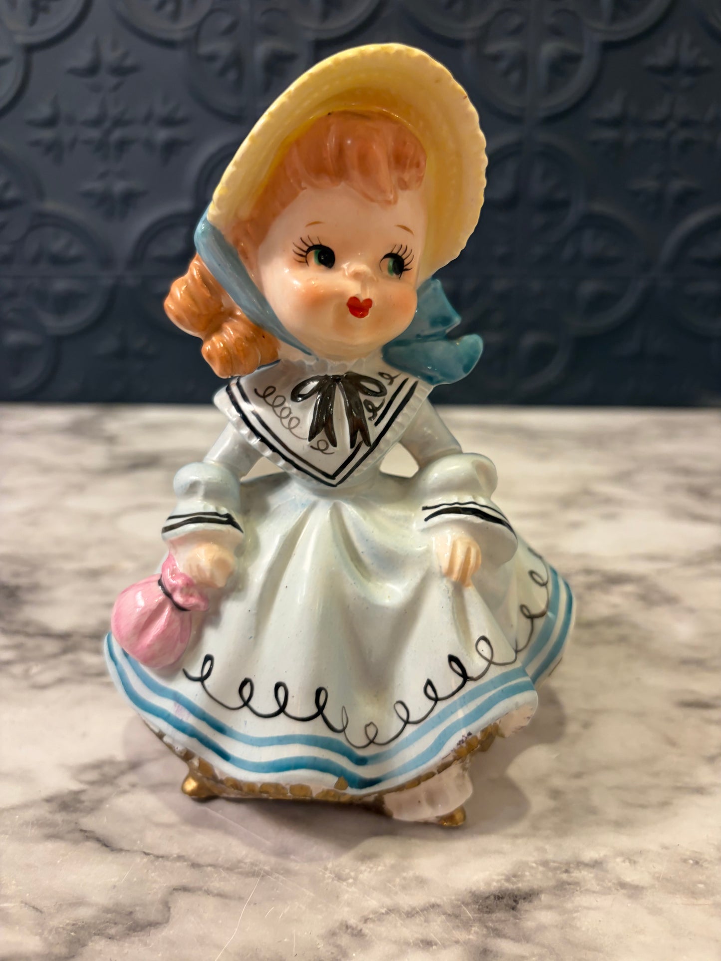 Little Girl with Pink Purse Planter