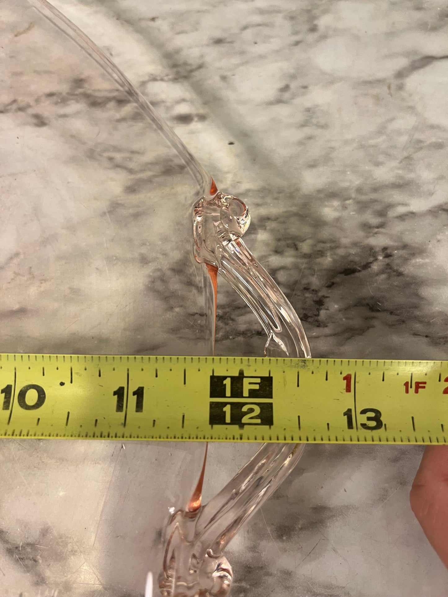 Pink Glass Plate with Handles