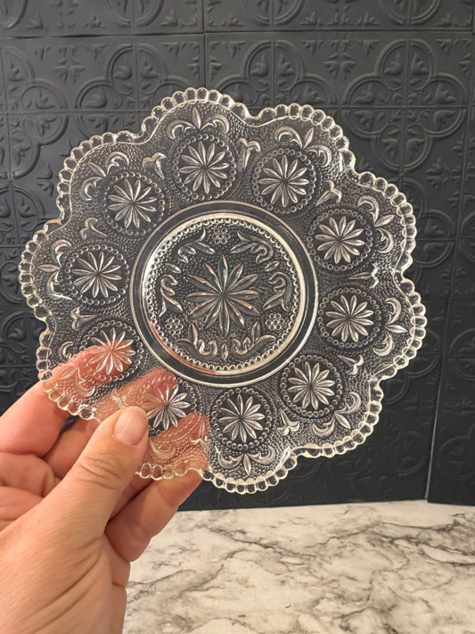 6" Glass Plate Set Brockway Glass x4