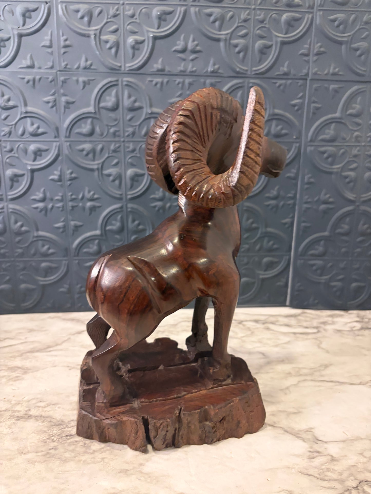Ironwood Ram Statue