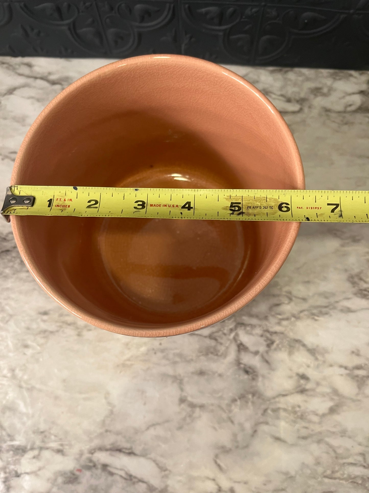 Peach Geometric pattern Planter