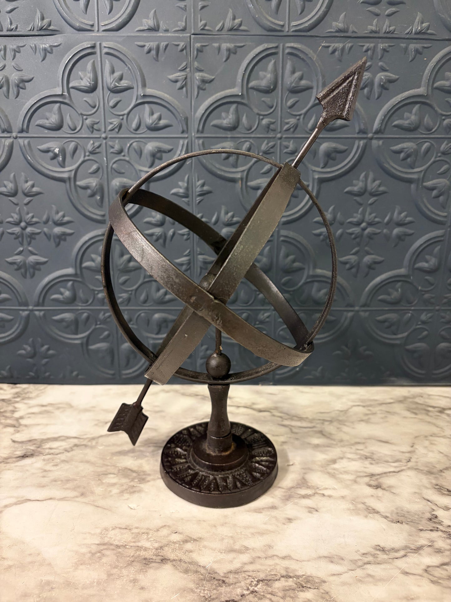 Open Metal Sphere with Arrow