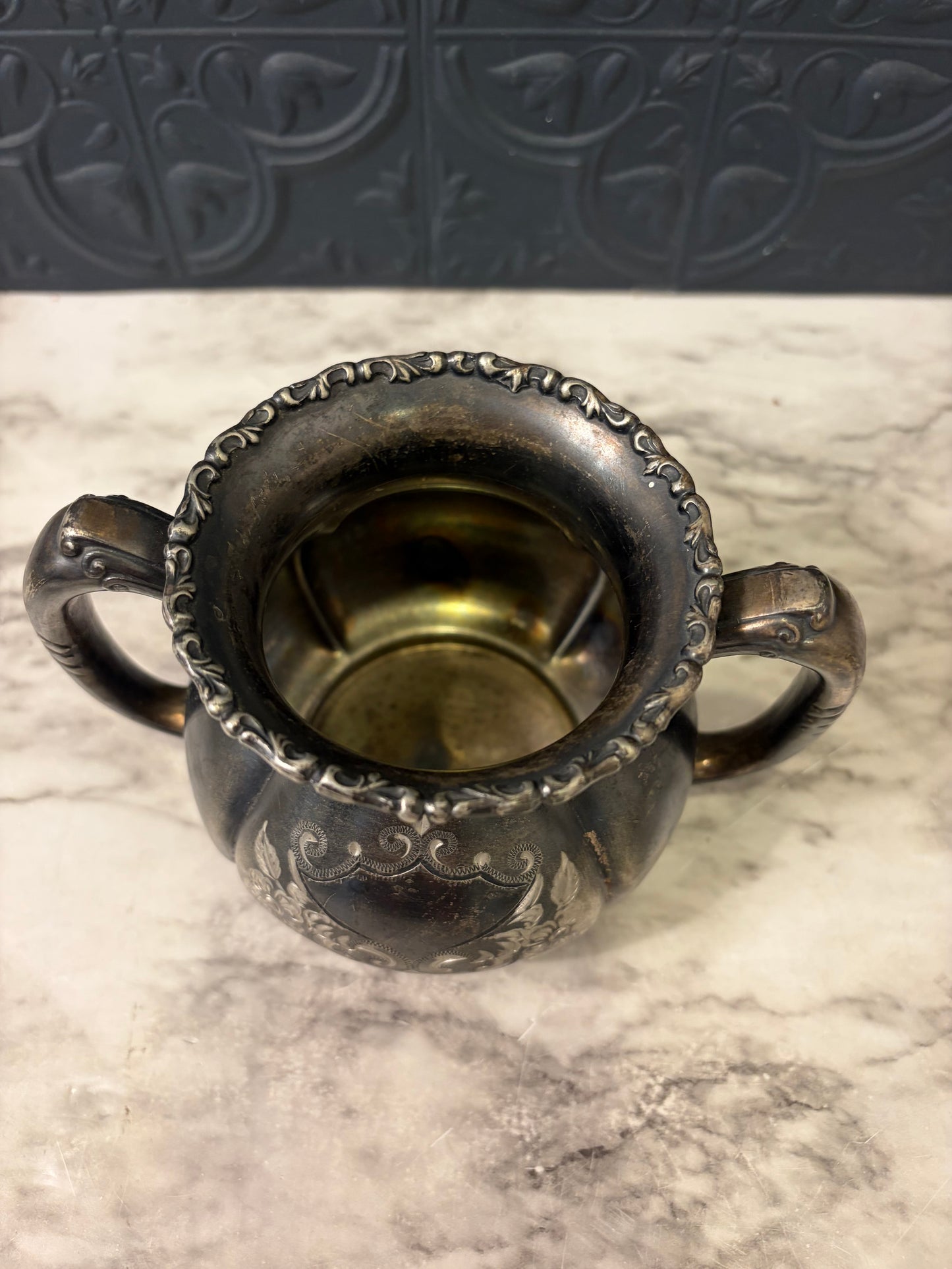 Barbour Quadruple Silverplate Sugar Bowl