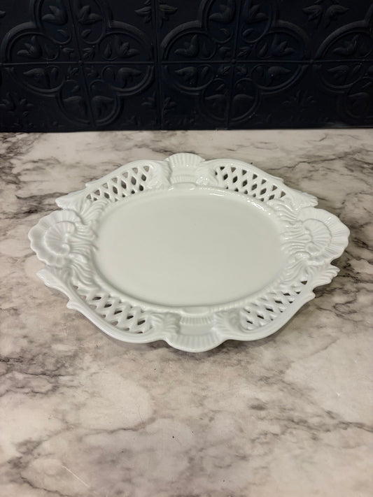 Oval Milkglass Twos Company Tray
