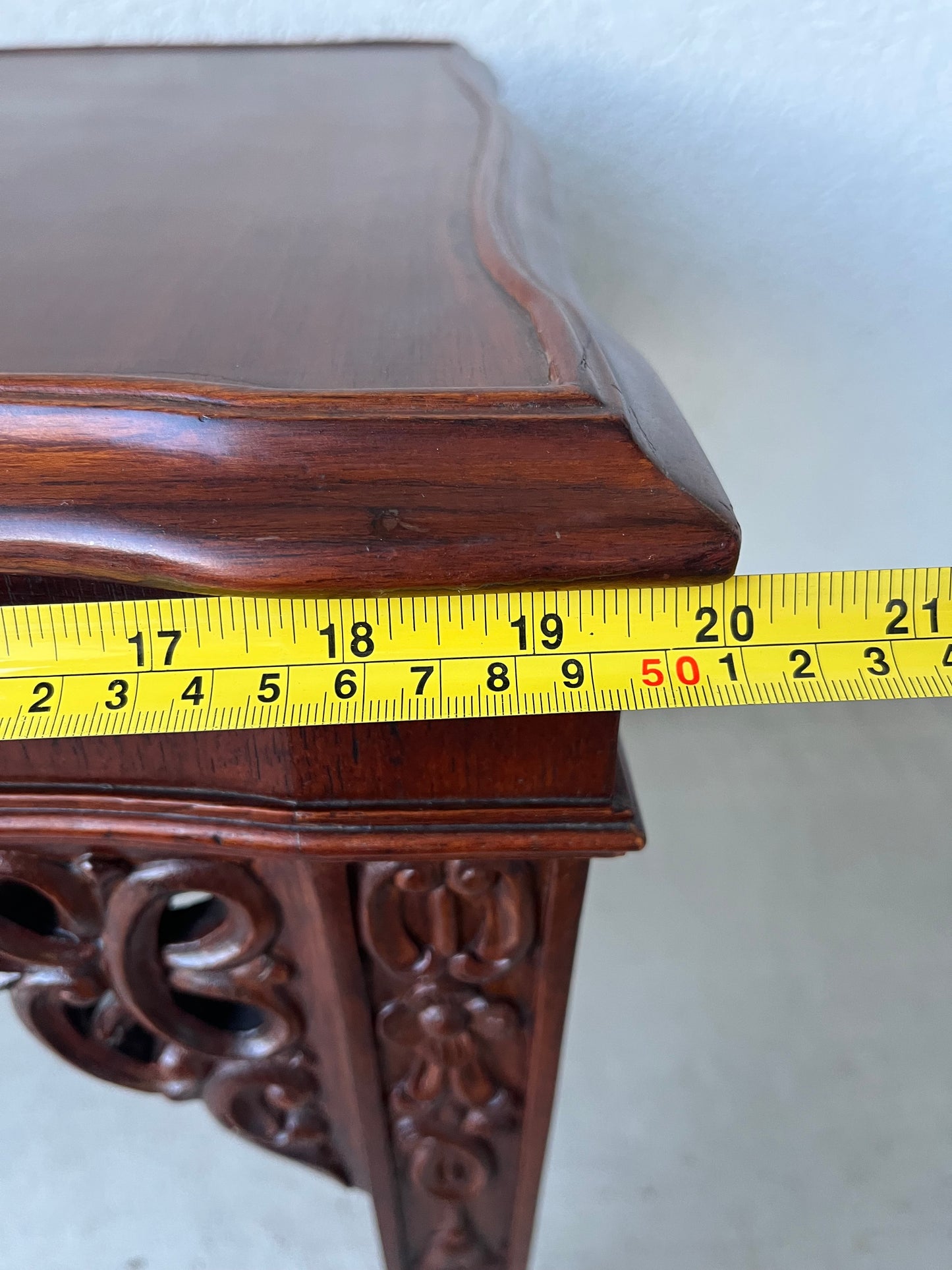 Chinese Chippendale Style Carved Side Table